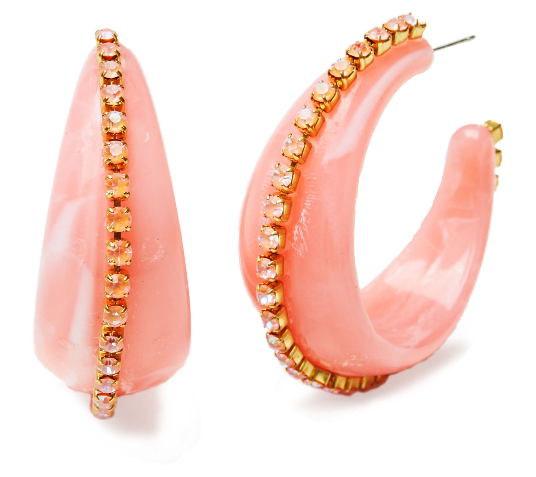 Violet & Brooks Stella Crystal Hoop Earrings