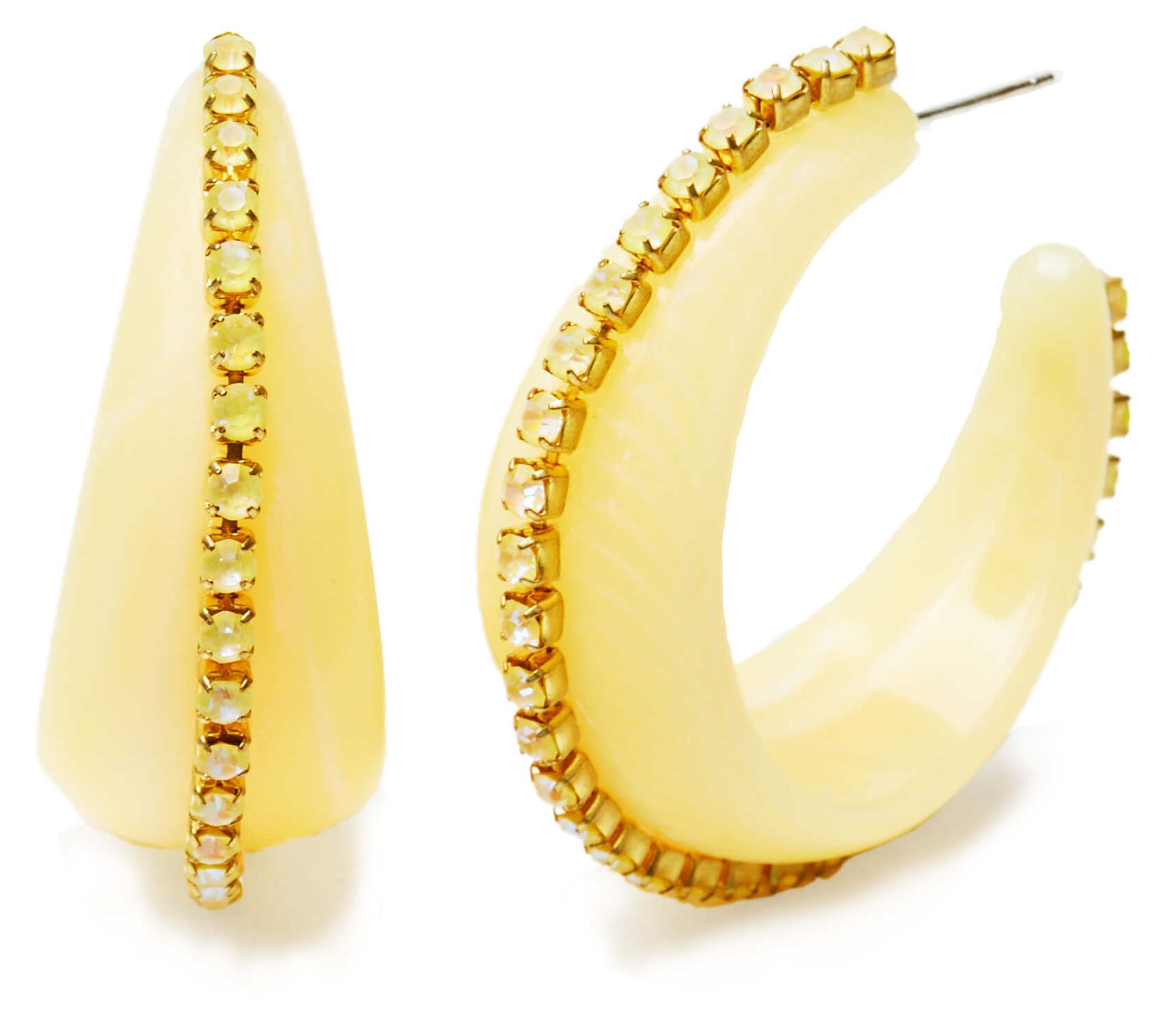 Violet & Brooks Stella Crystal Hoop Earrings