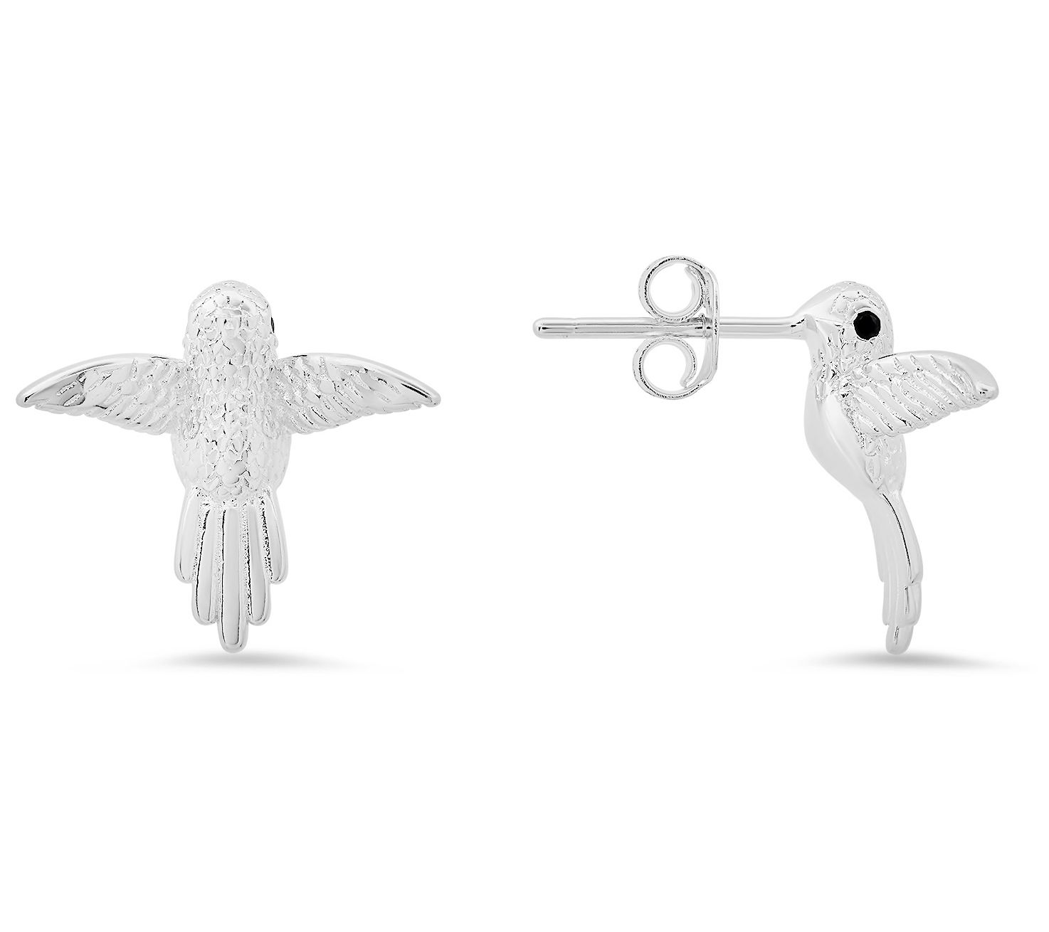 Diamonique Hummingbird Stud Earrings, SterlingSilver
