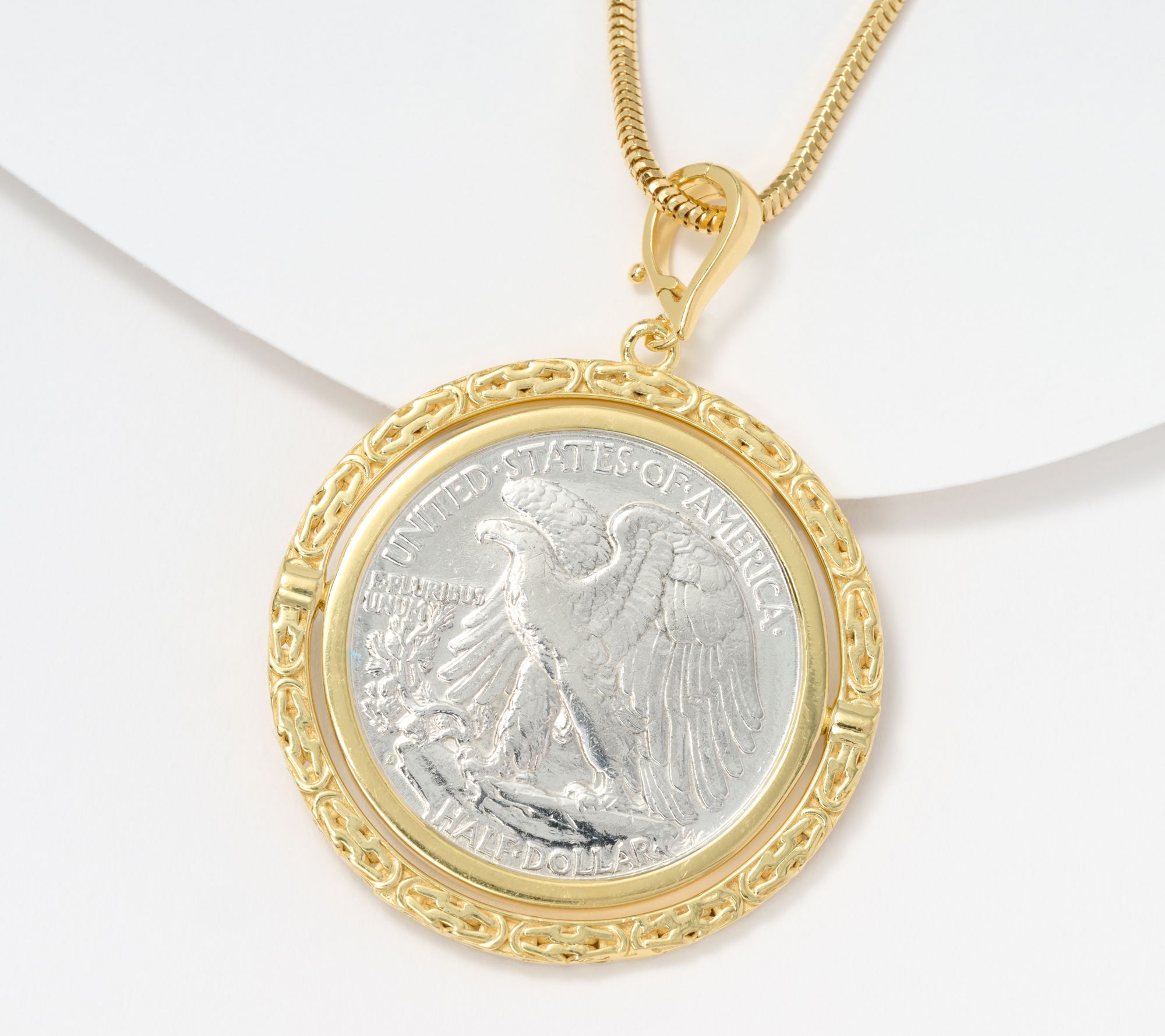 "As Is" Italian Silver x David Markstein Byzantine Coin Necklace, Sterl