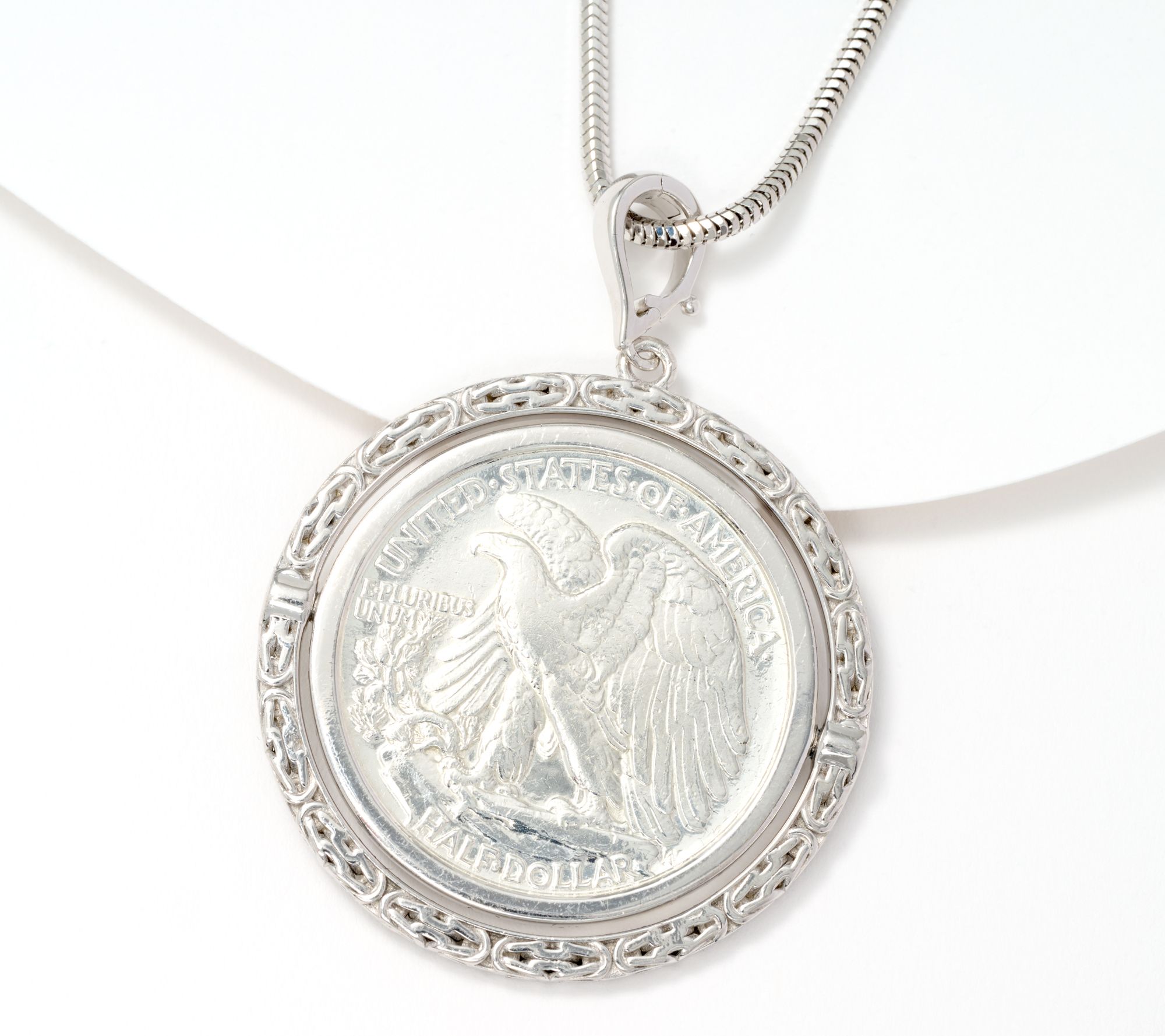 "As Is" Italian Silver x David Markstein Byzantine Coin Necklace, Sterl