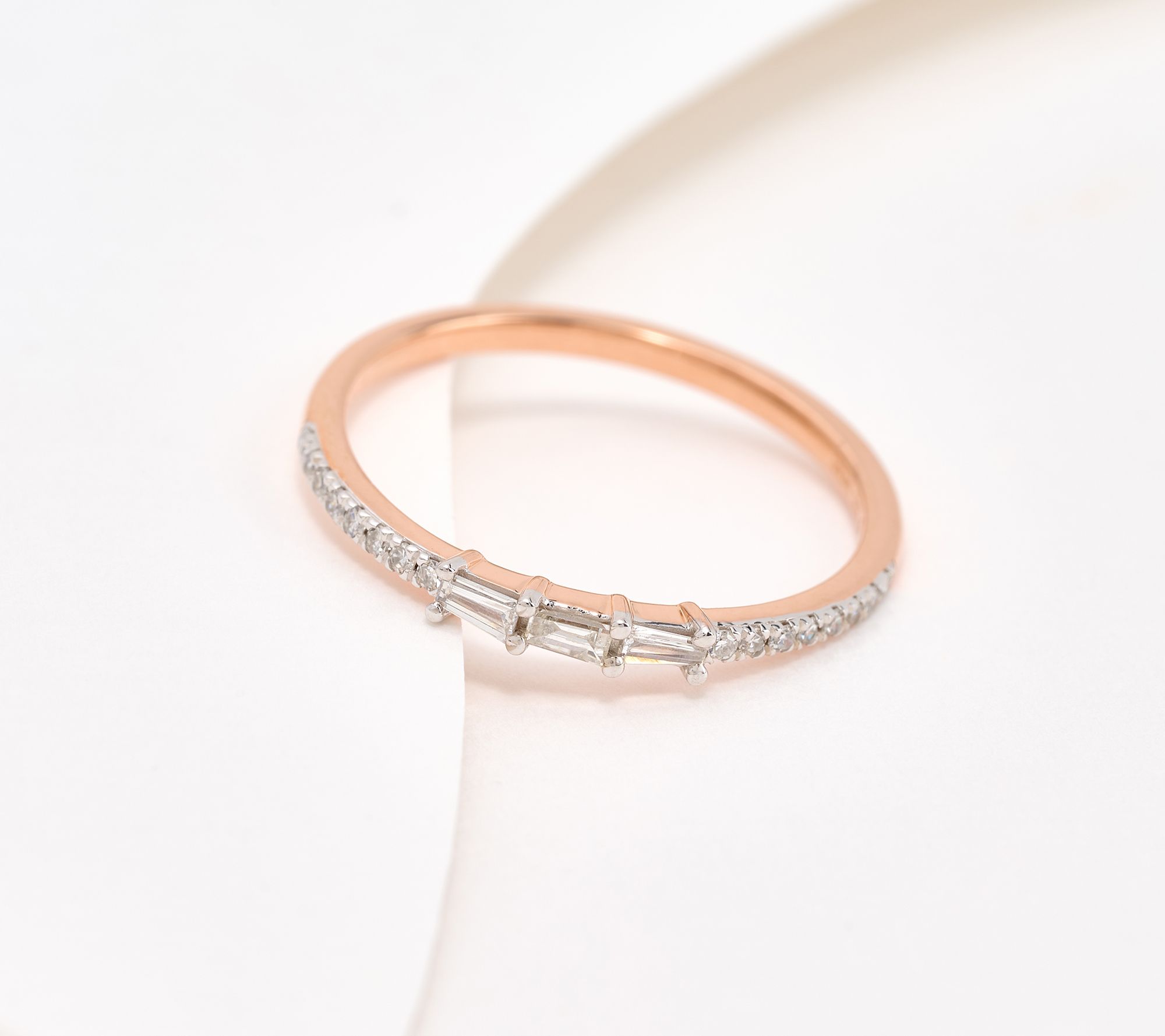 Accents by Affinity Triple Baguette 0.15 cttw Ring, Sterling Silver