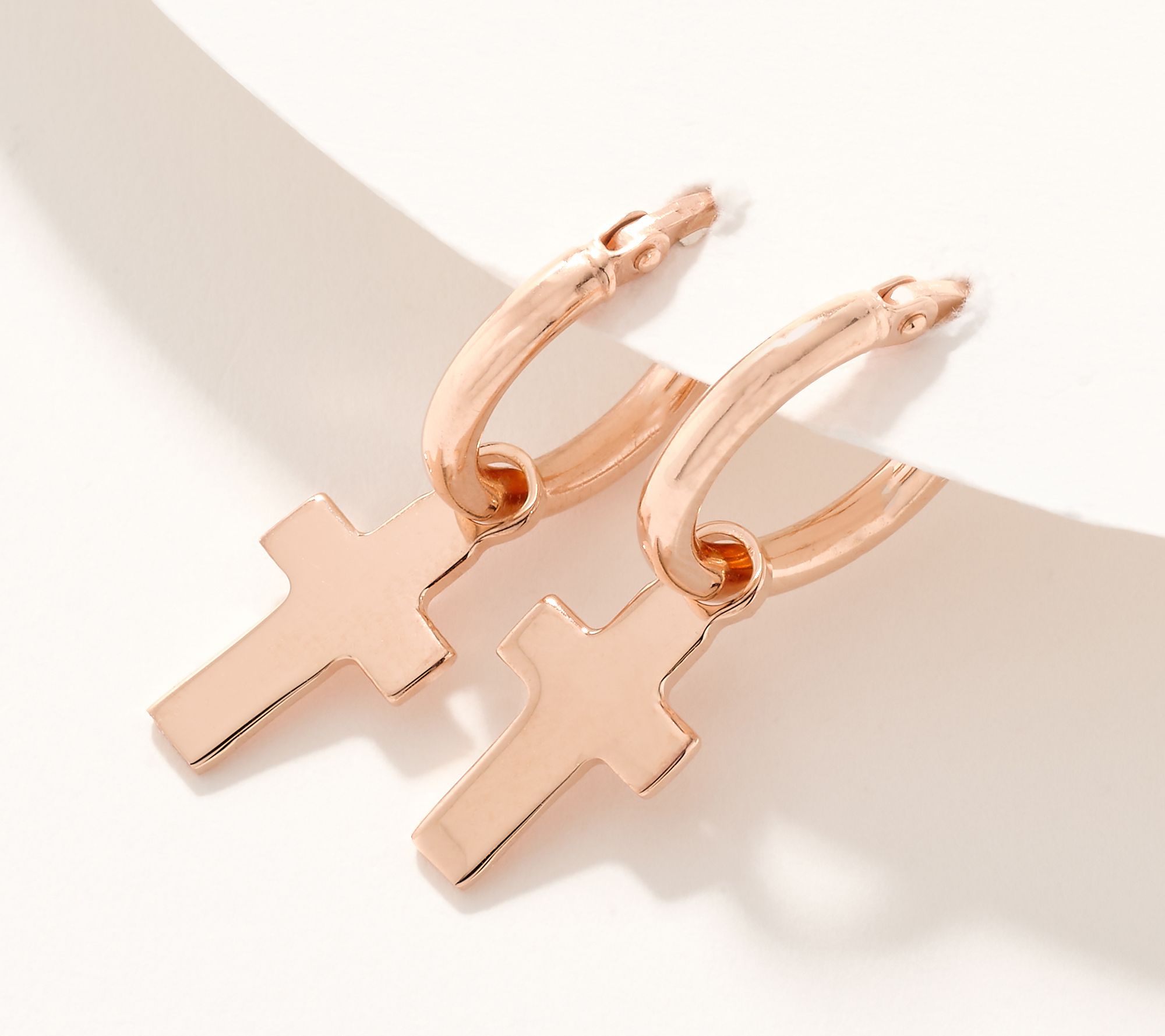 UltraFine 950 Silver Cross Motif Earrings