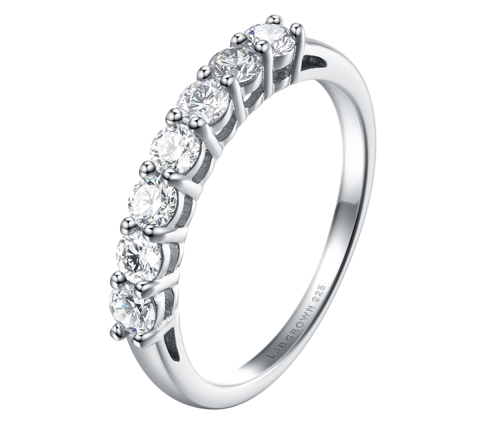 Fire Light 0.60 cttw Lab Grown Diamond Band Ring, Sterling