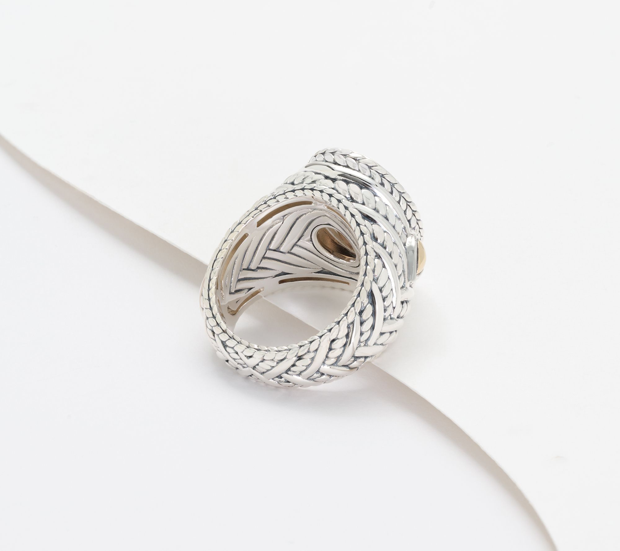 JAI Sterling Silver & 14K Gold Smoky Quartz Ring - QVC.com