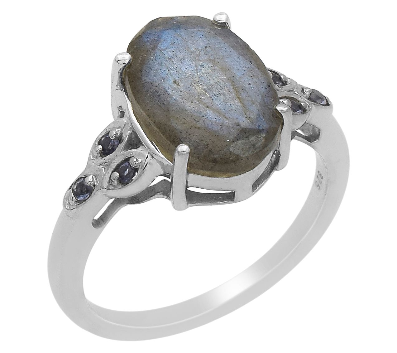 Affinity Gems Labradorite & Iolite Ring, Sterling Silver