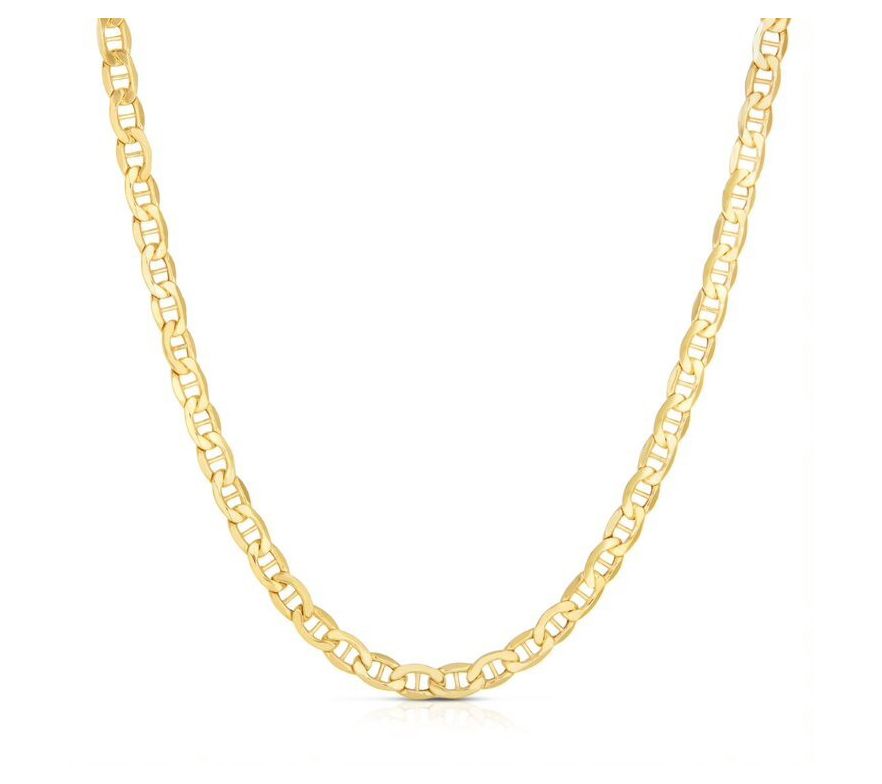Men's Marine Link 22" Necklace, 14K Gold