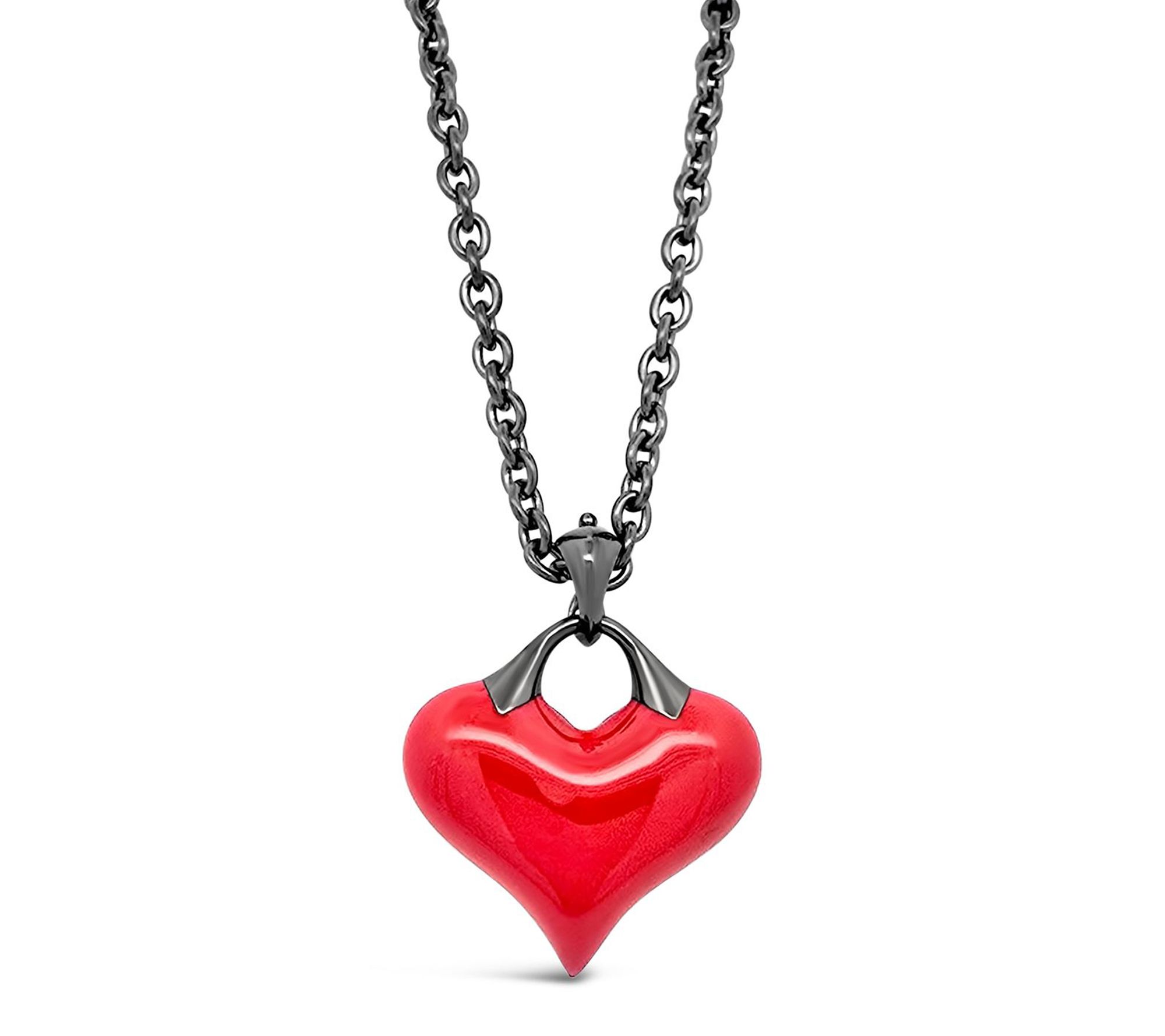 Margo Manhattan Sterling Passion Heart Pendantw/ Chain