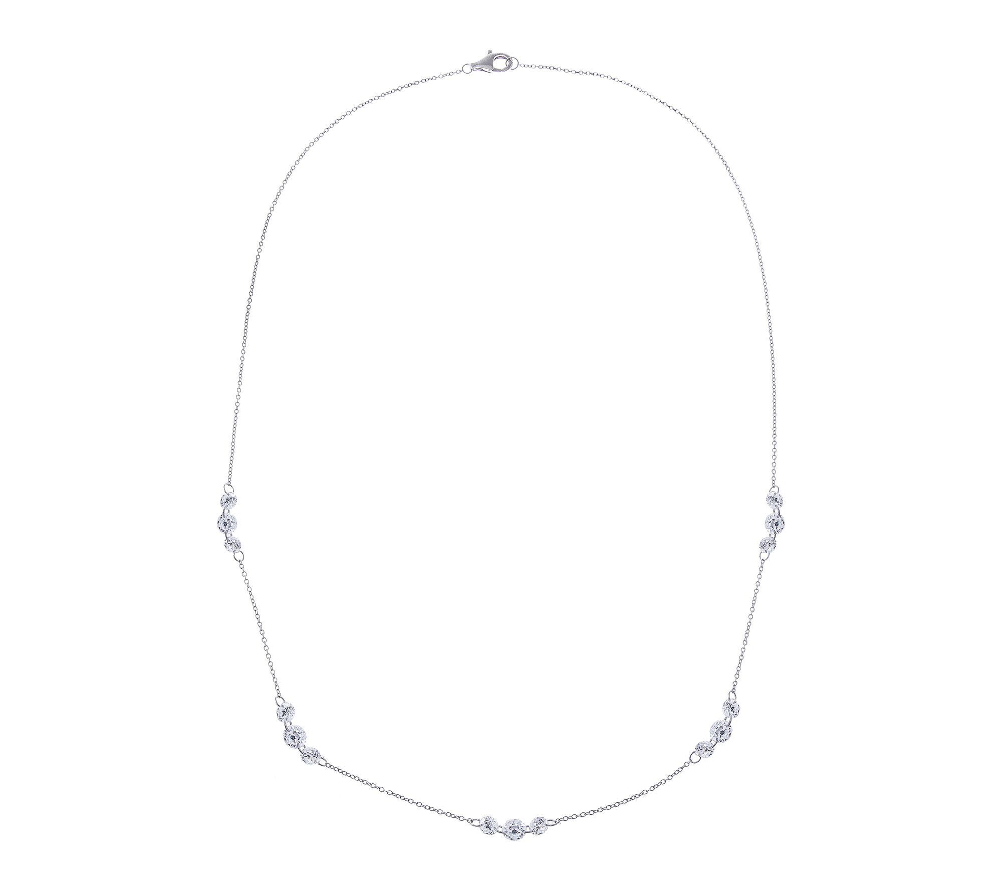 Diamonique x Jennifer Miller 24" Floating Station Necklace