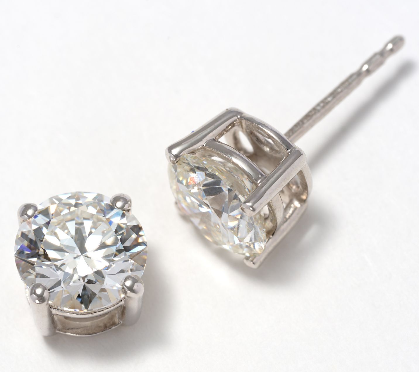 Fire Light Lab Grown Diamond 3.00 cttw Studs, Sterling Silver