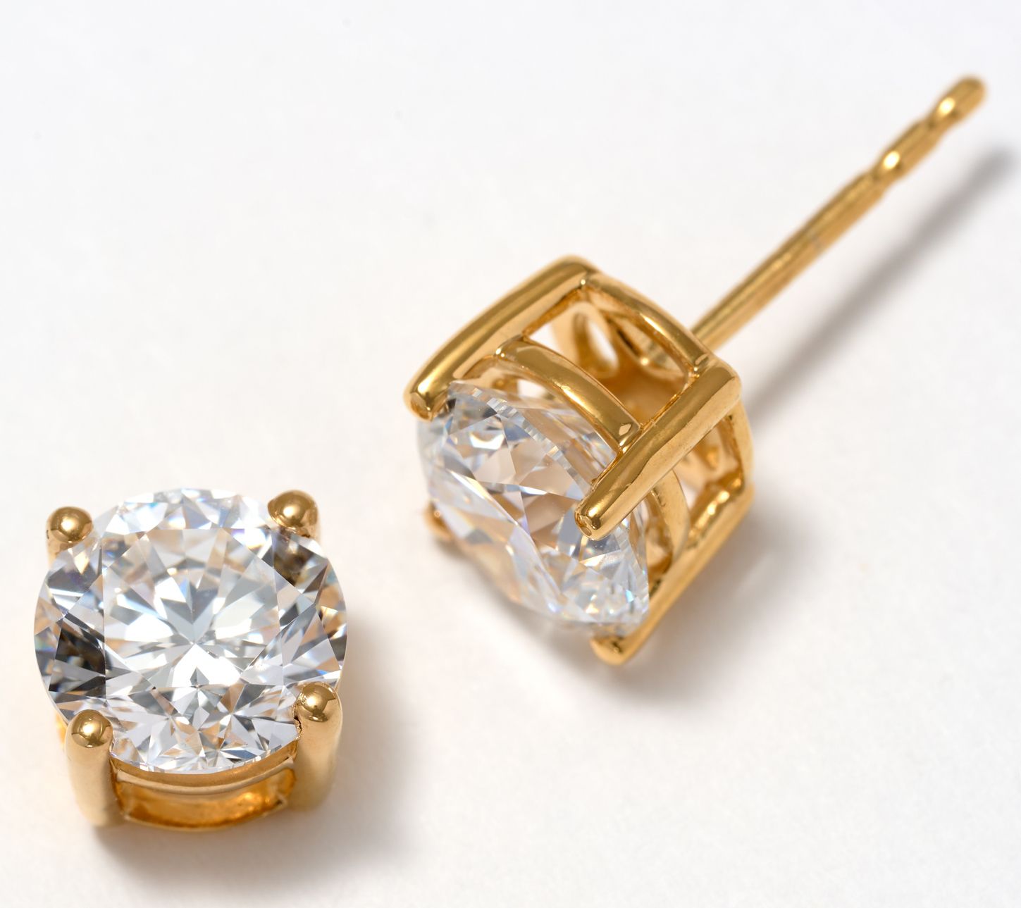 Fire Light Lab Grown Diamond 3.00 cttw Studs, Sterling Silver