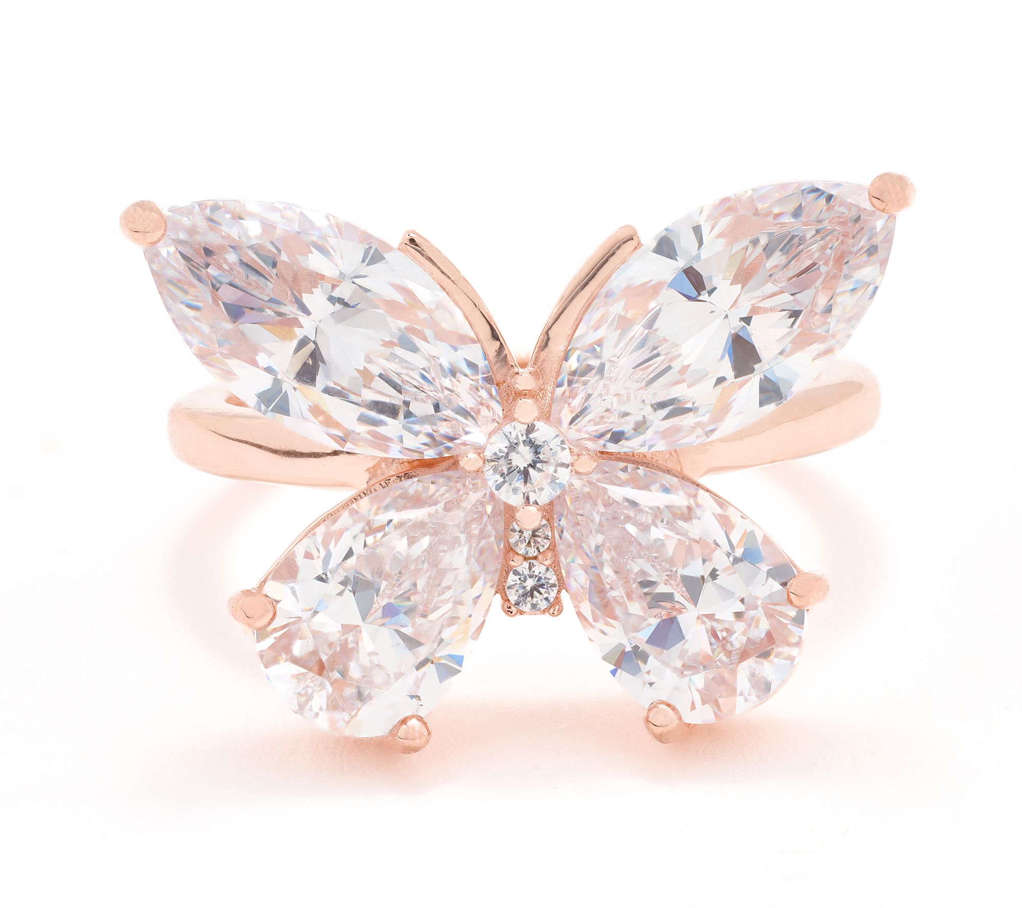 Diamonique x Lulu Frost Butterfly Ring, Sterling Silver