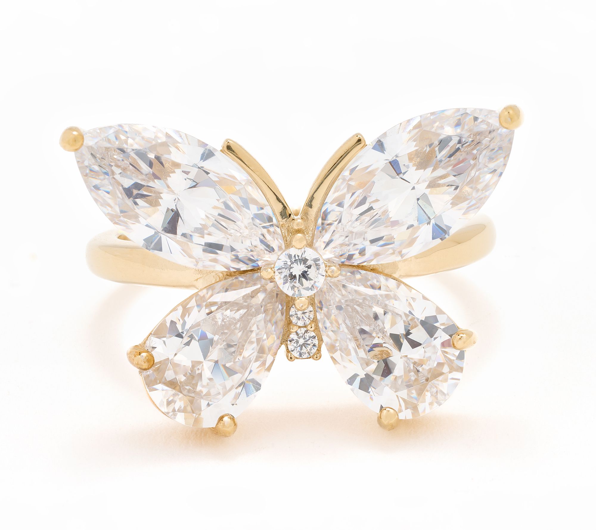 Diamonique x Lulu Frost Butterfly Ring, Sterling Silver
