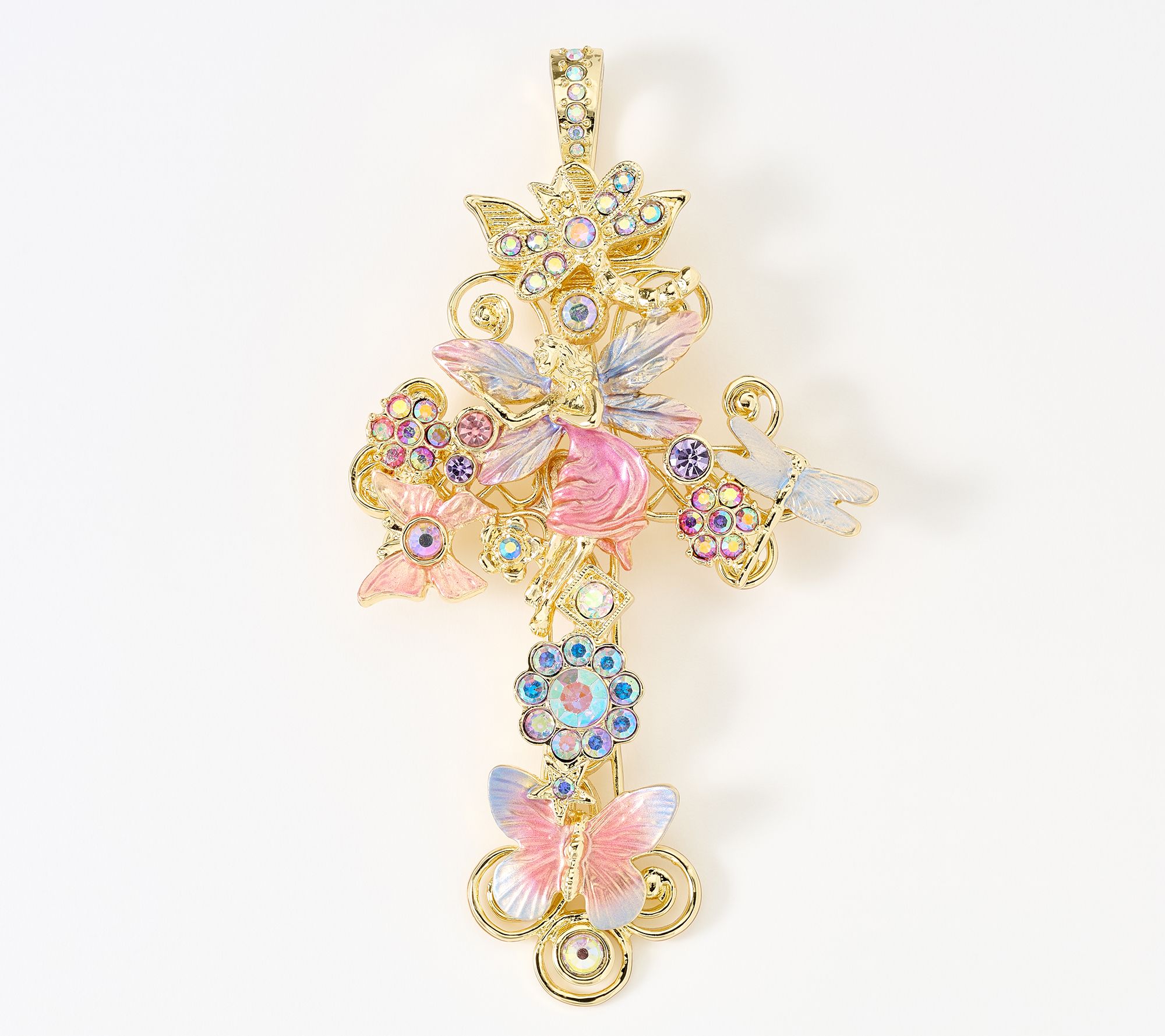 Kirks Folly Enchanted Fantasia Cross Foldover Pendant