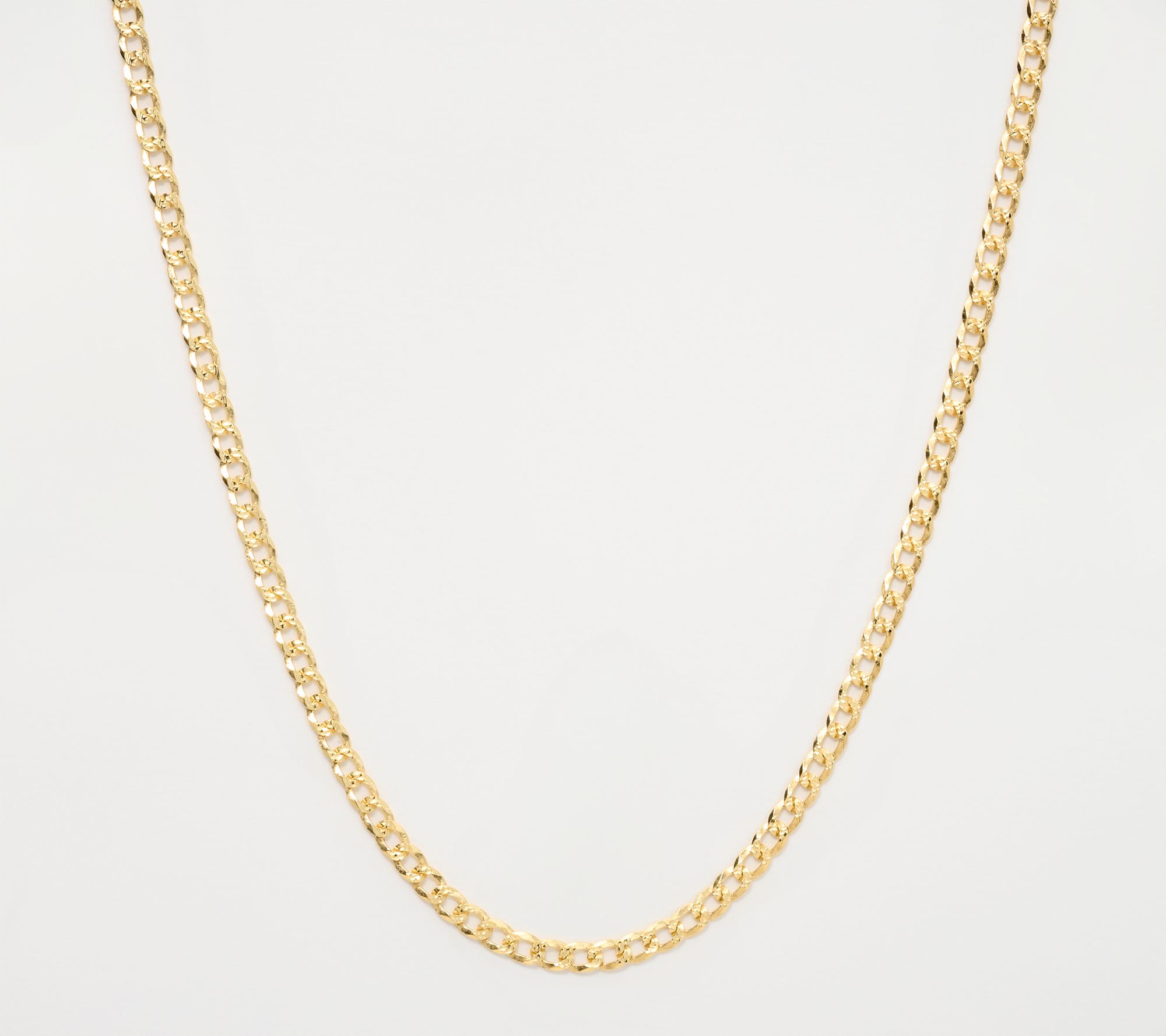 David Markstein Sterling Silver Luxe D/C Curb Necklace, 20"