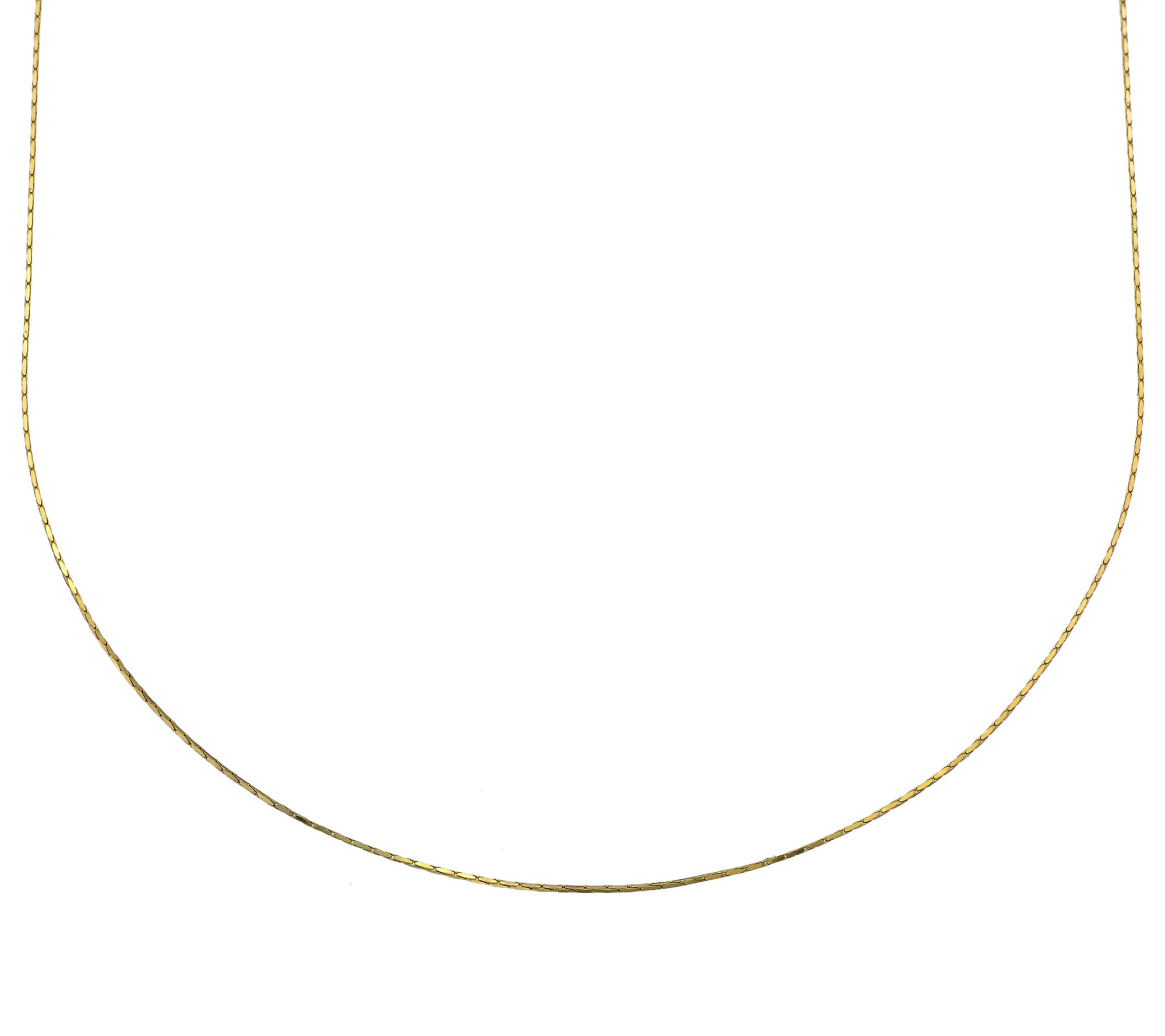 Adorna 14K Gold 0.5mm Solid Cardano Chain Necklace