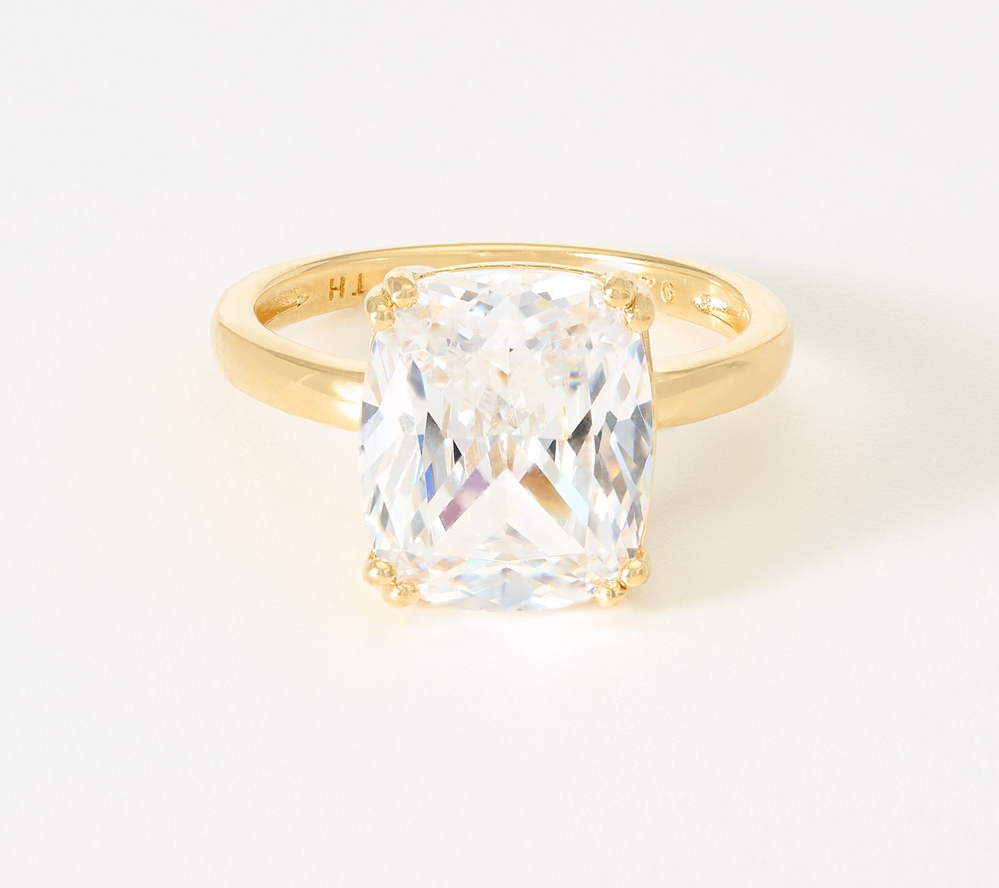 Diamonique x Jennifer Miller Choice of Cut Solitaire Ring, 14k Plated