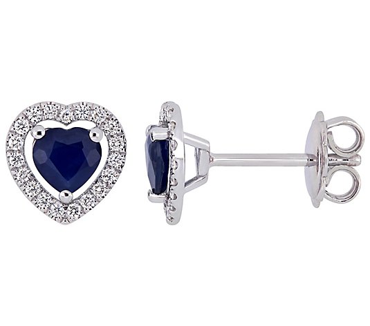 Bellini 14K 1.10 cttw Sapphire & 0.15 cttw Diamond Earrings