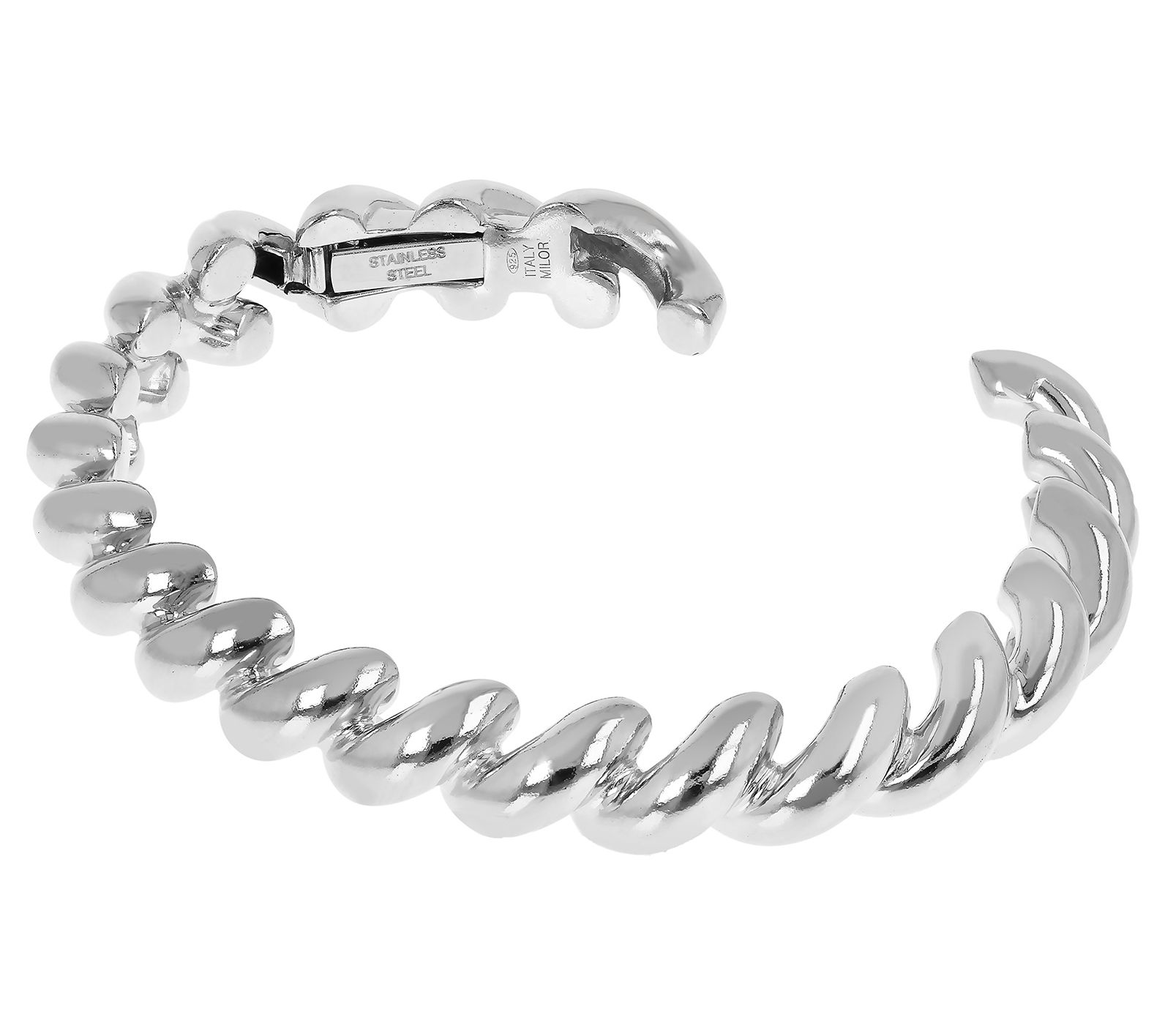 Italian Silver Large Polished San Marco Cuff, 24.5g