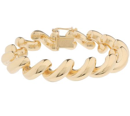 San Marco Chain Bracelet 14K Yellow Gold 7