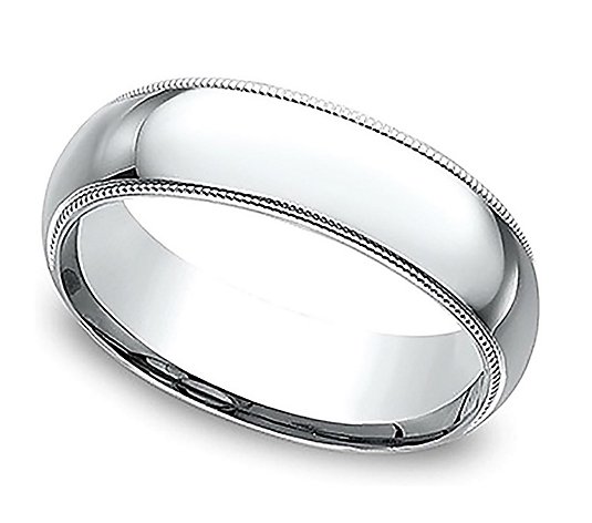 Sterling Silver Milgrain 5MM Unisex Wedding B and Ring