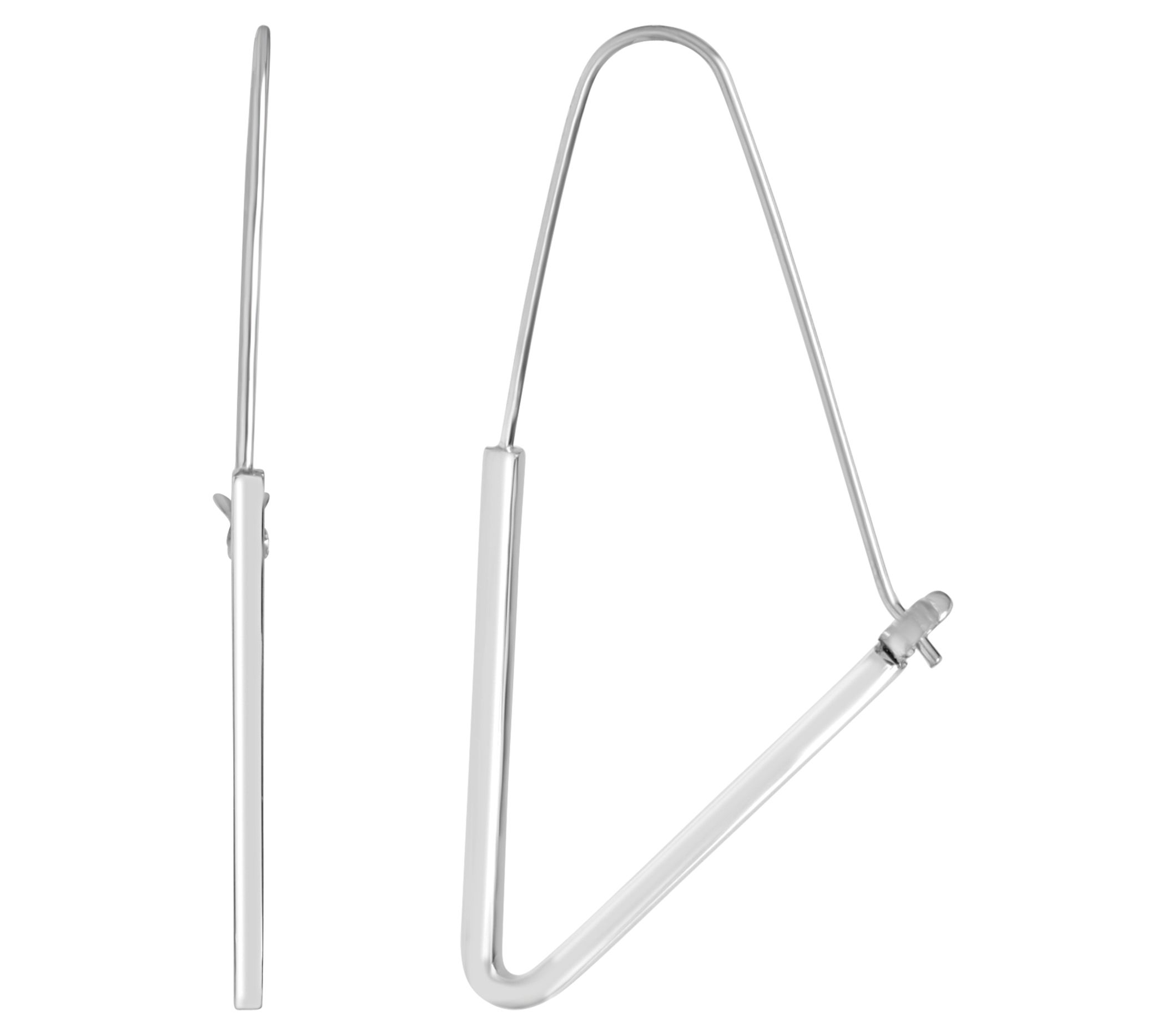 Steel by Design Triangle Threader Earrings