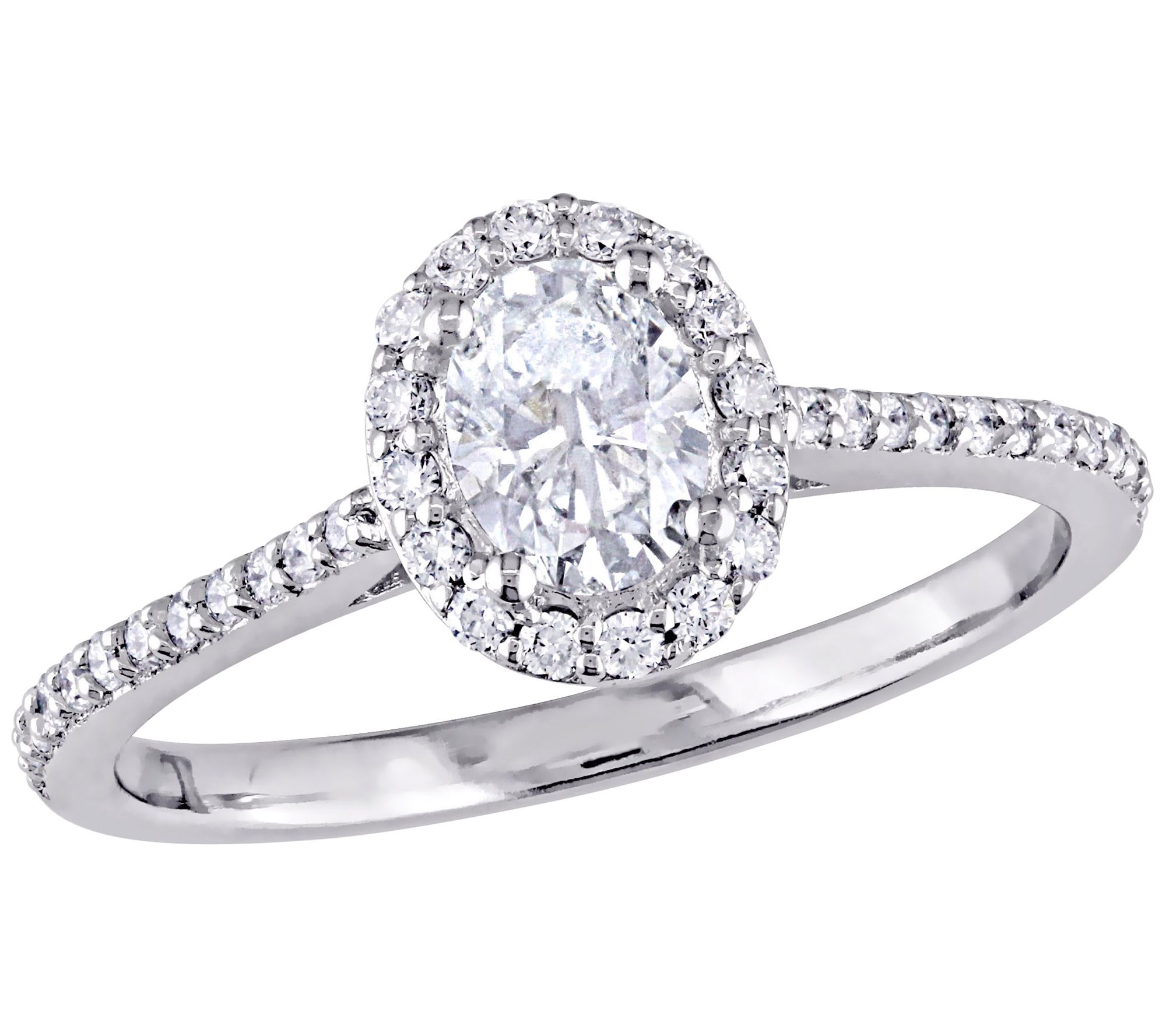 Affinity 7/10 cttw Diamond Halo Engagement Ring, 14K - QVC.com