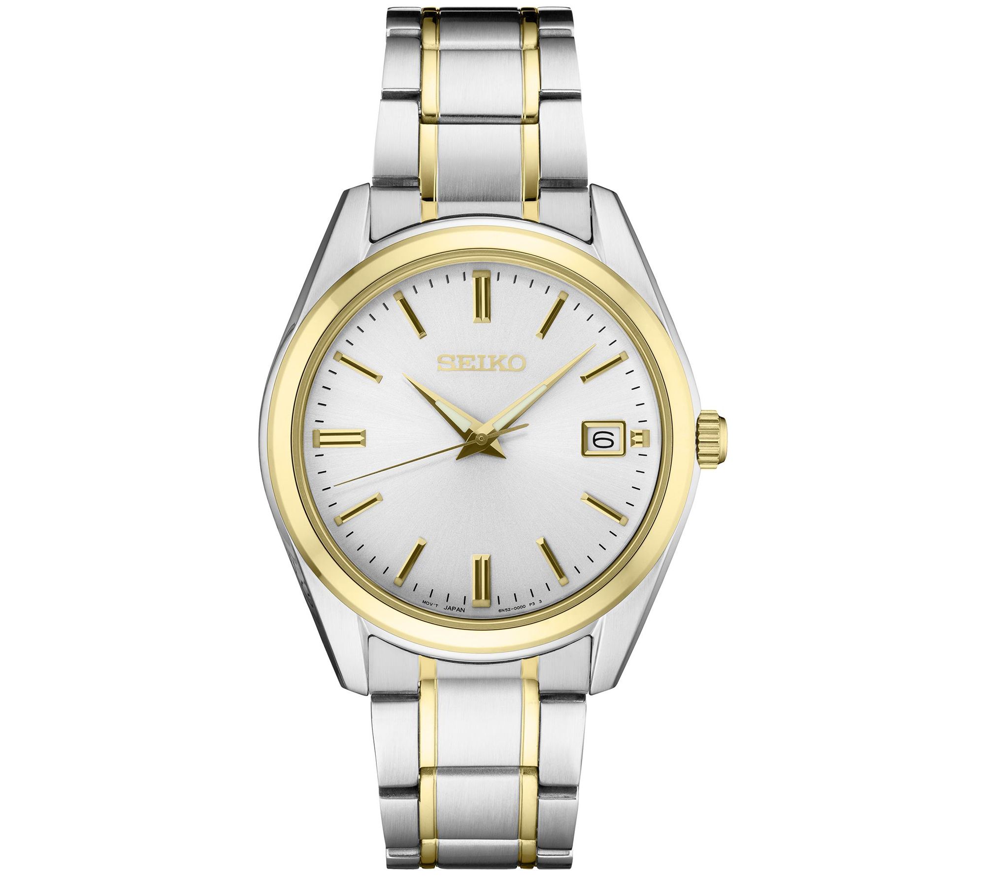 Seiko Men's Essentials Two-Tone Stainless Wh ite Dial Watch