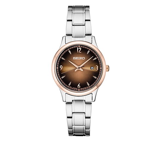 Seiko Women's Two-Tone Stainless Brown Dial Watch