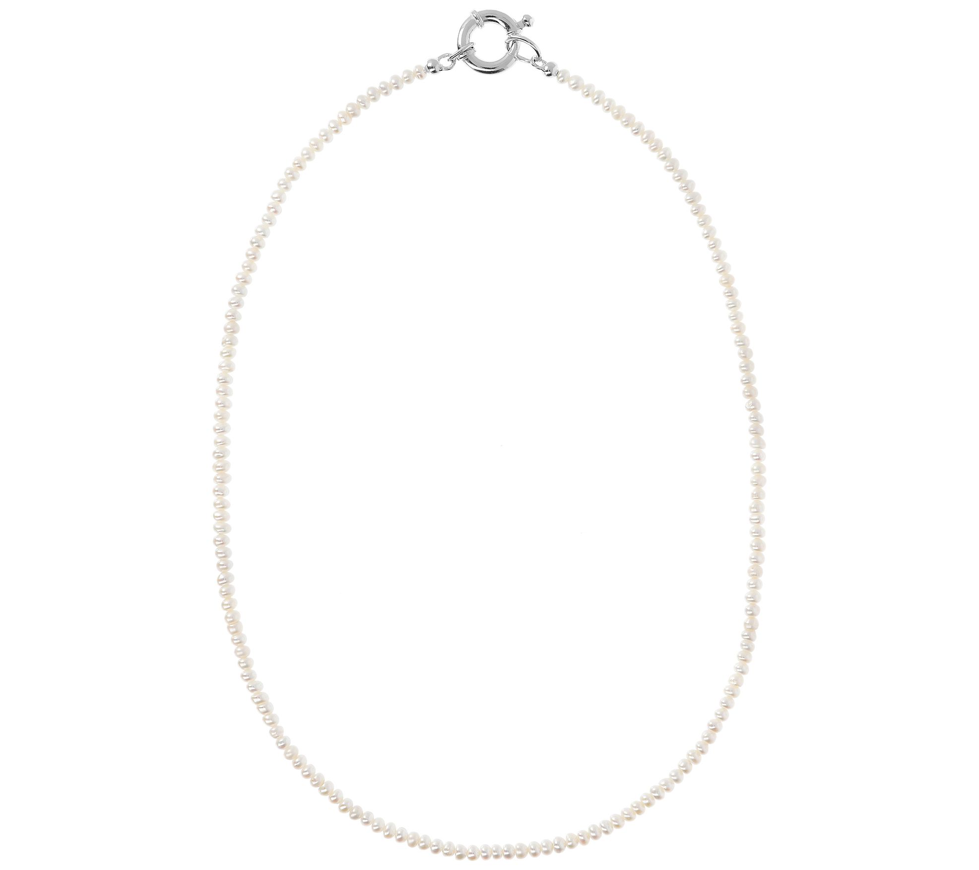 Honora Cultured Pearl Necklace, Sterling Silver - QVC.com