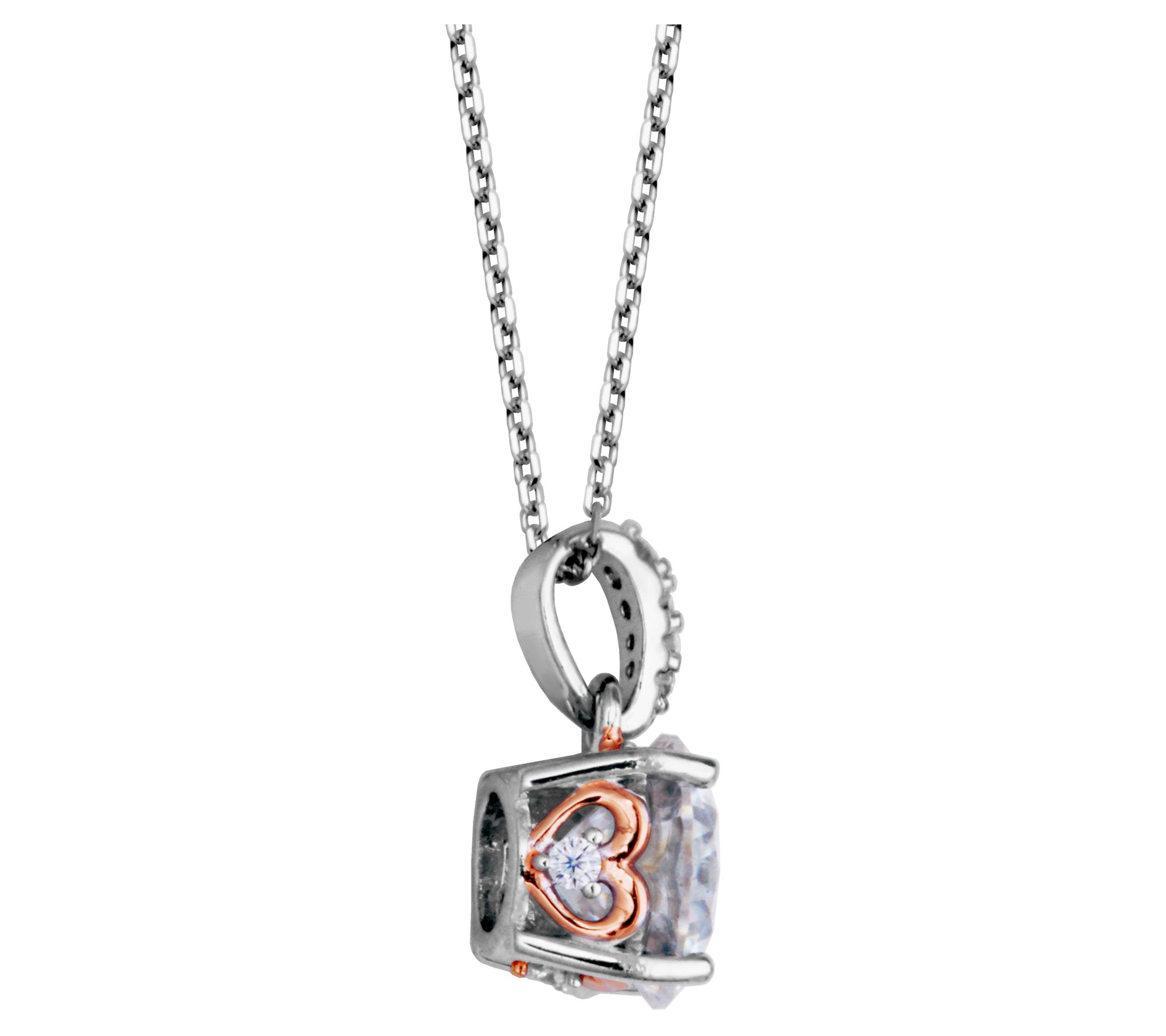 Sterling Silver 2.05 cttw Moissanite Pendant w/ Chain