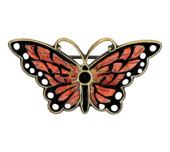 Anne Koplik Enamel Classic Monarch Butterfly Pin