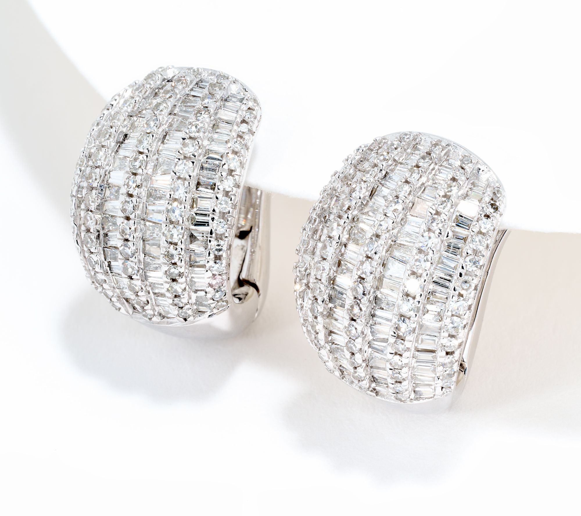 Affinity Diamonds Bold 1.00 cttw Leverback Hoop Earrings, 14K