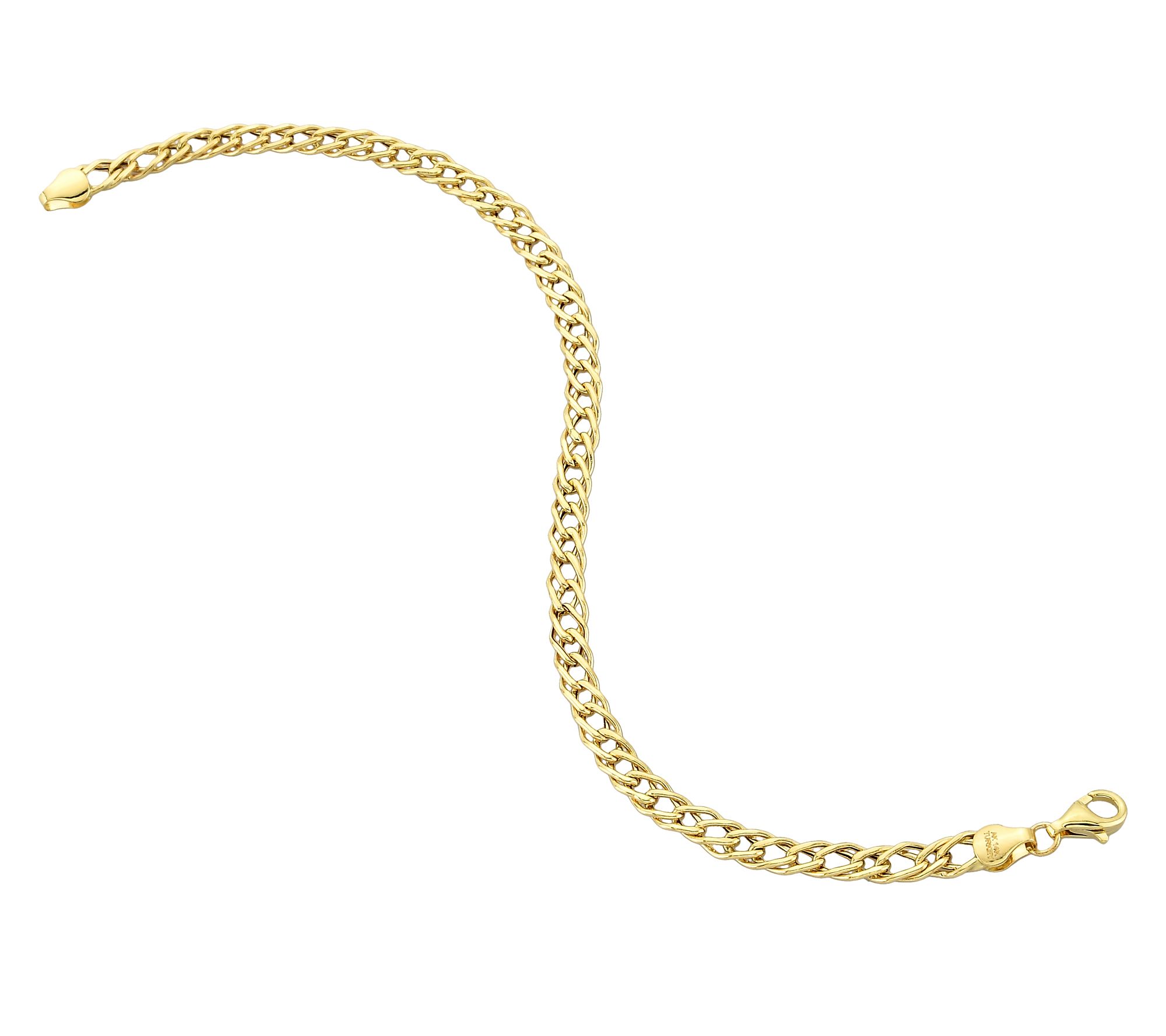 Adorna 14K Gold 4mm Geometric-Link  Bracelet