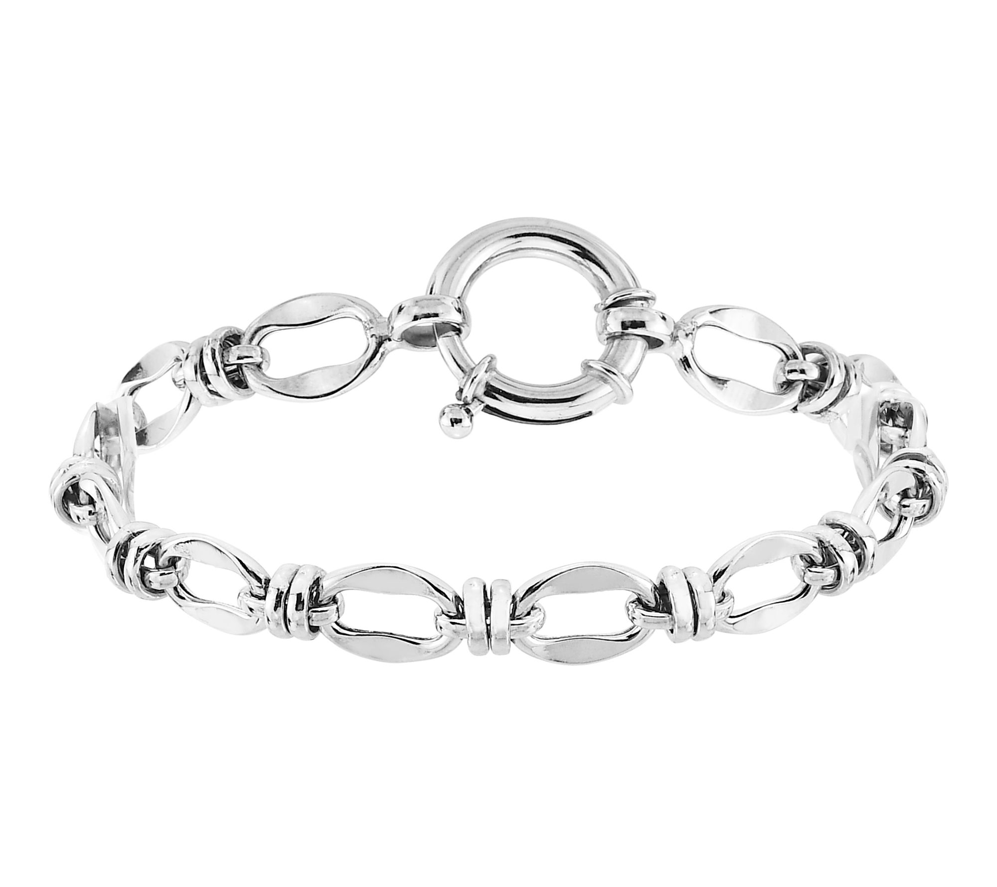 Silver Style Status Link Bracelet, Sterling Silver - QVC.com