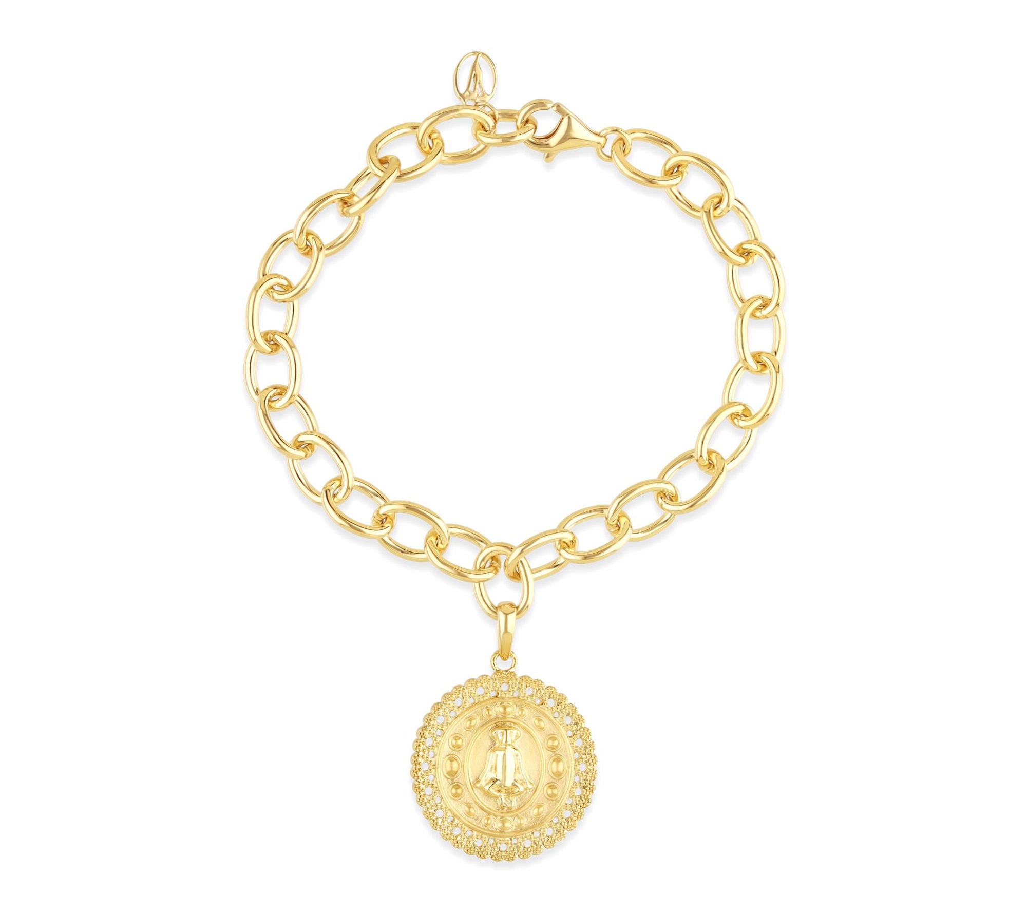 Goddaughters 14K Gold Clad Zen Dog Charm Bracelet