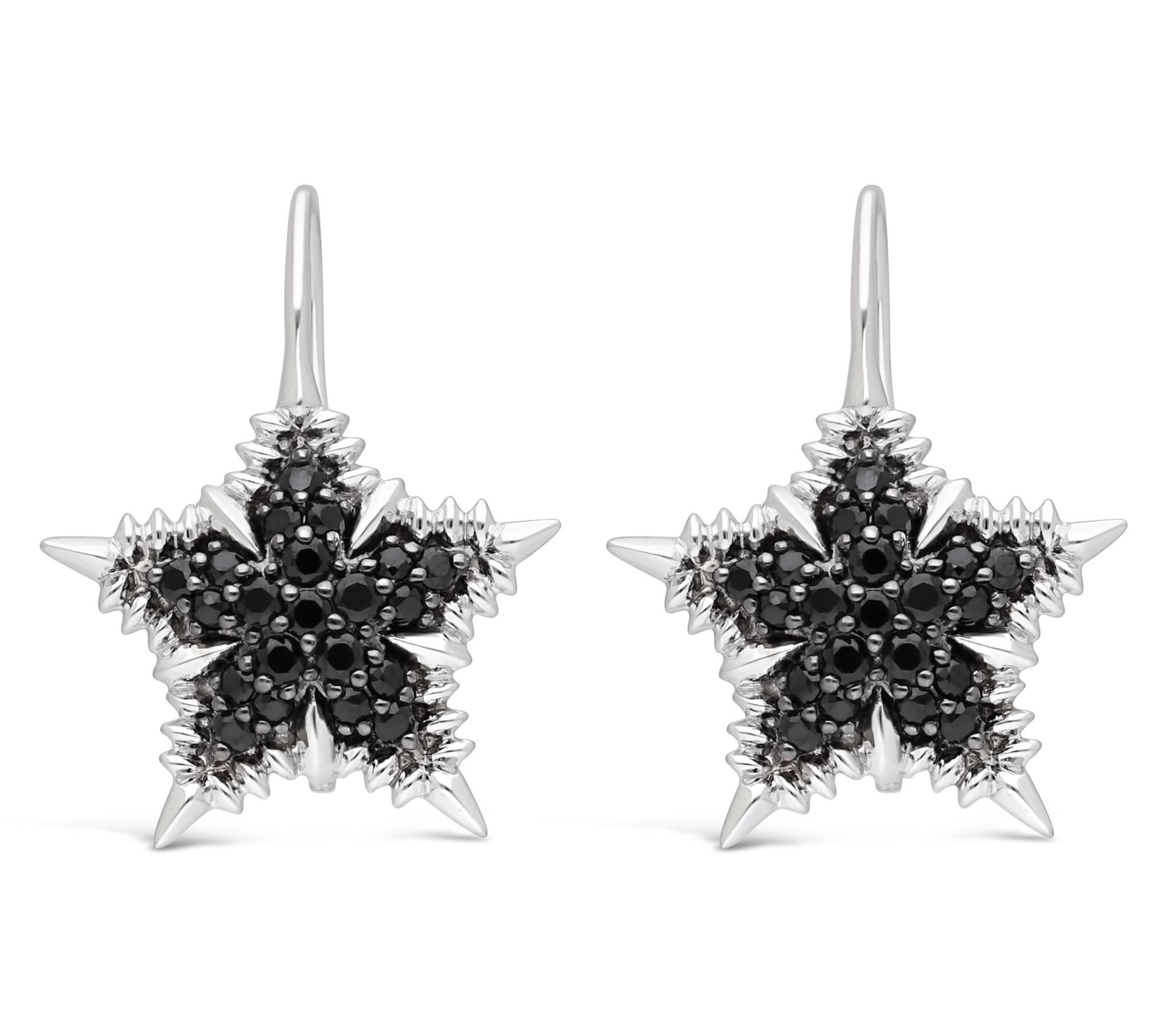 Margo Manhattan Sterling Black Spinel Sophia Star Earrings
