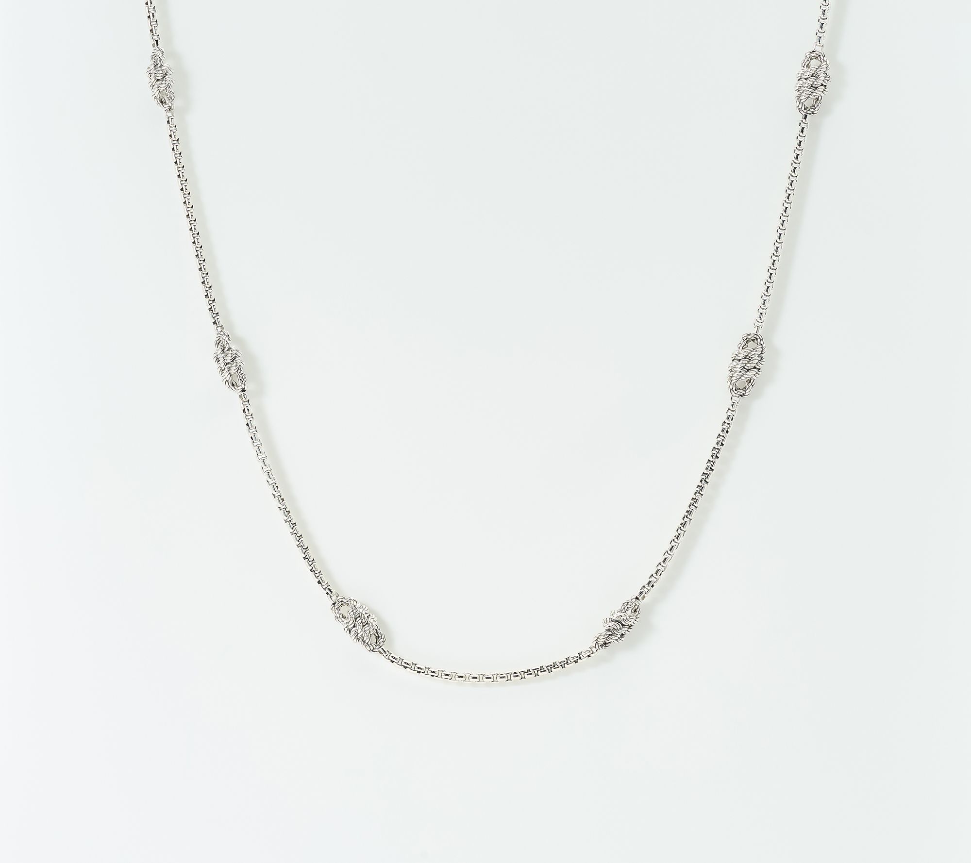 JAI Sterling Silver 2.7mm Box Chain Cara Rope 24" Necklace, 27.5g