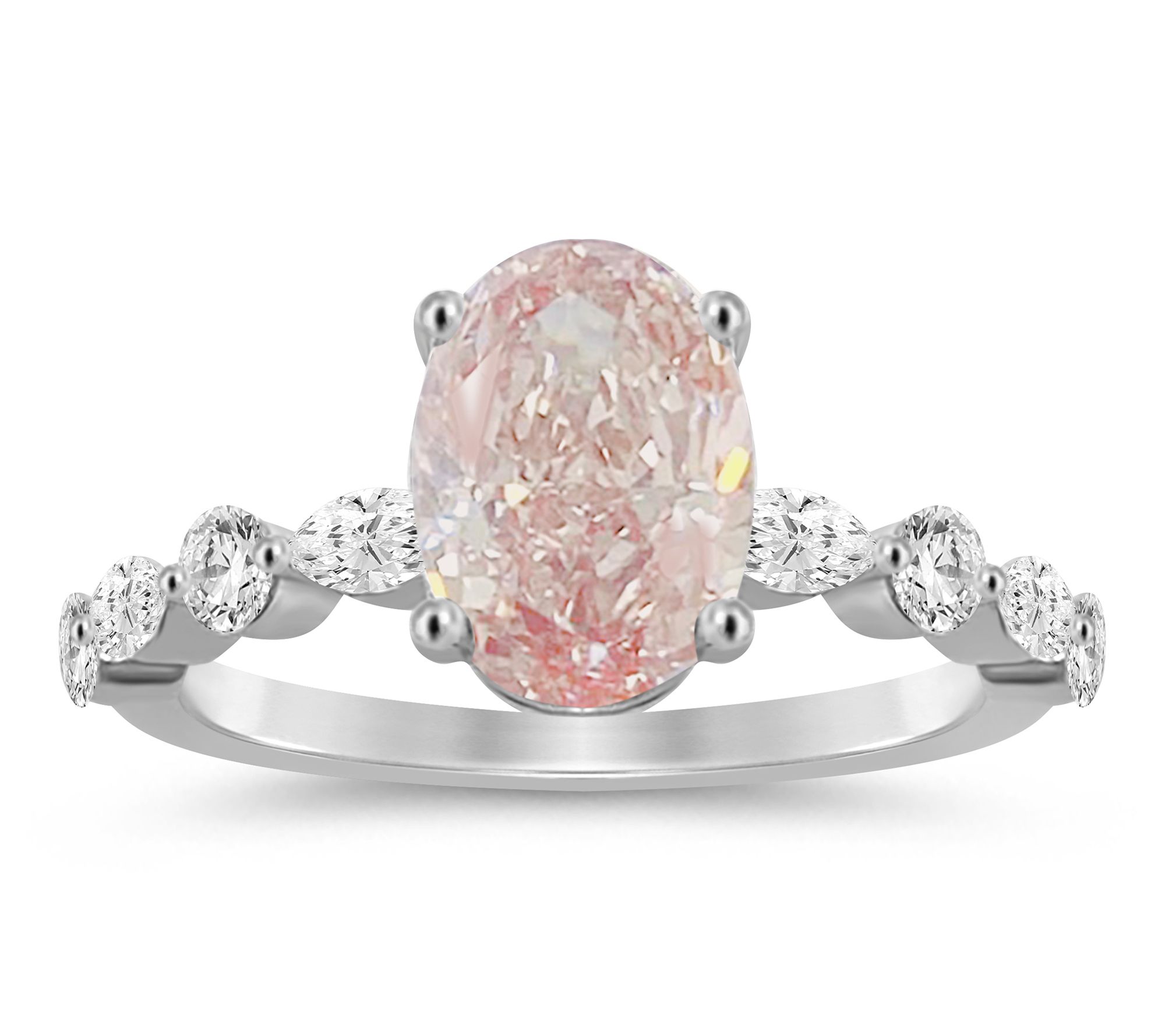 Fire Light 2.15 cttw Pink Lab Grown Diamond Ring, 14K Gold
