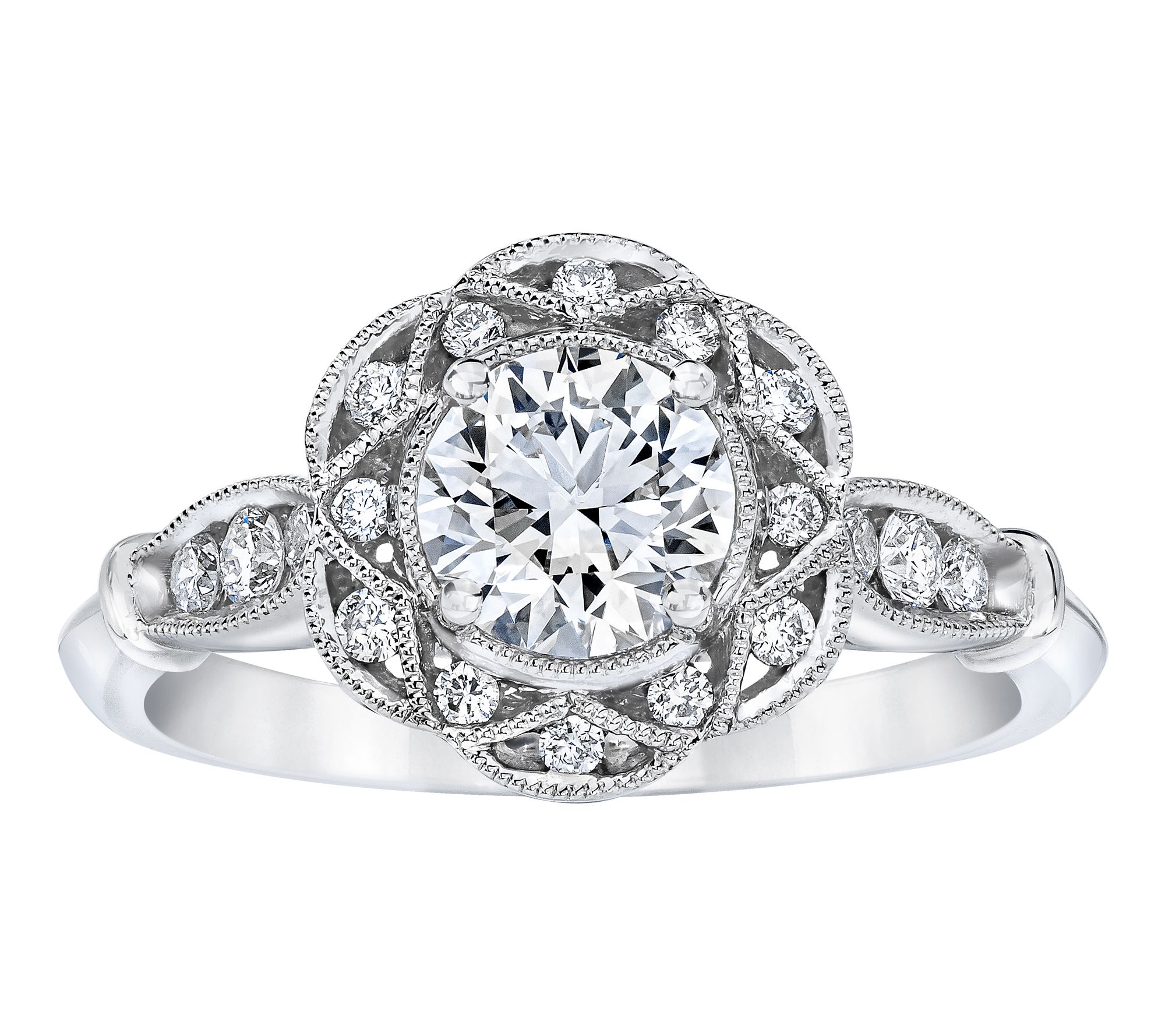 John Digangi VS Collection Flower Diamond Ring,Platinum