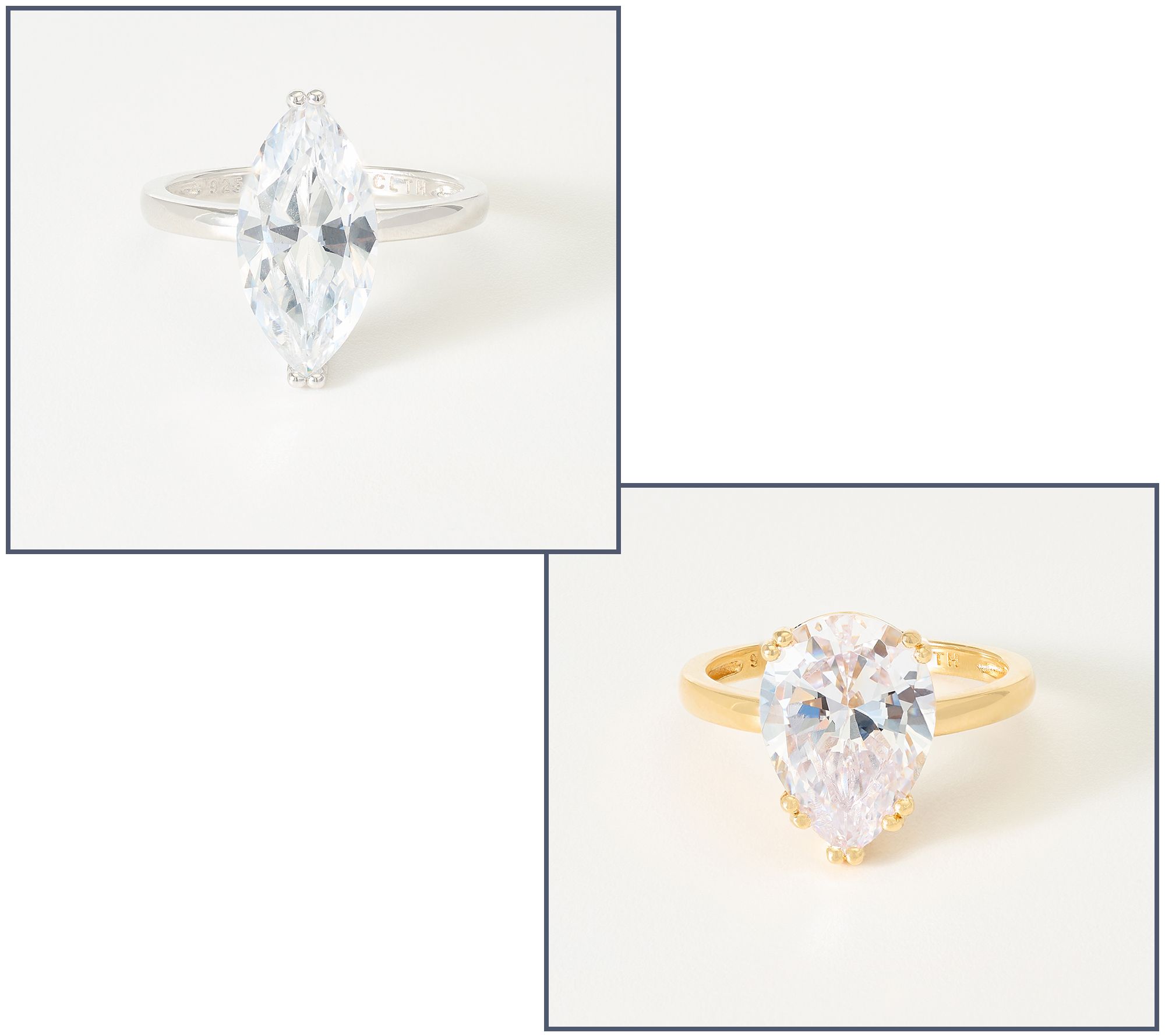 Diamonique x Jennifer Miller Choice of Cut Solitaire Ring, Sterling Silver - J465480