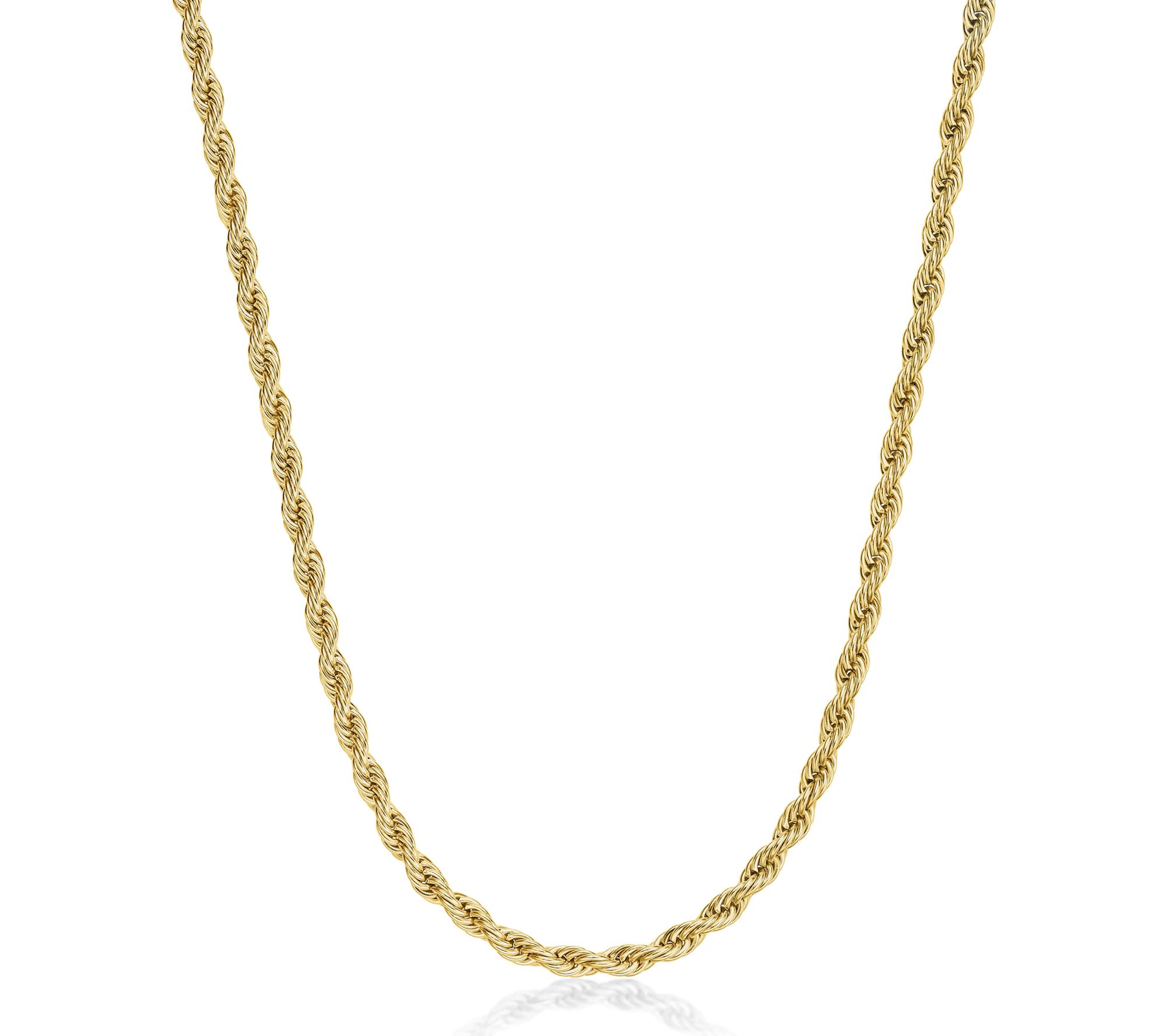 LYNX Men's Stainless Steel 6MM Rope Chain Necklace