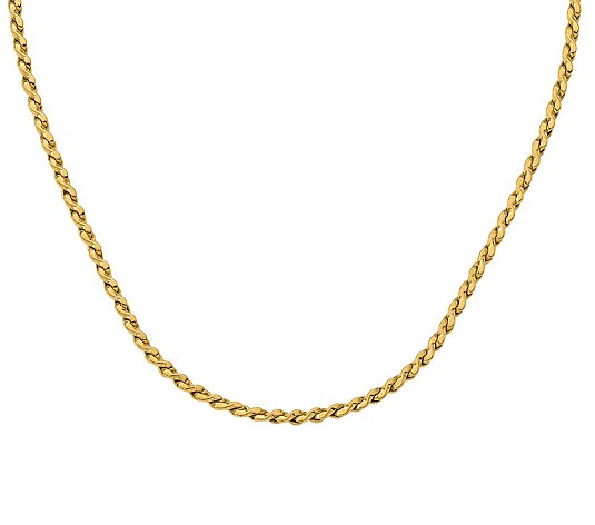 Italian Gold Twisted Necklace, 14K Gold, 7.2g