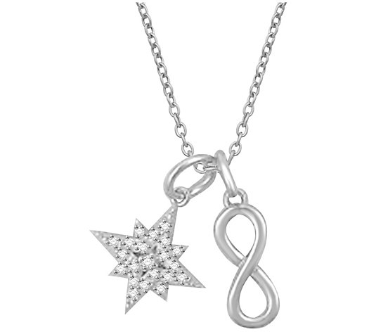 Accents by Affinity Diamond Multi-Pendants w/ Chain, Sterling