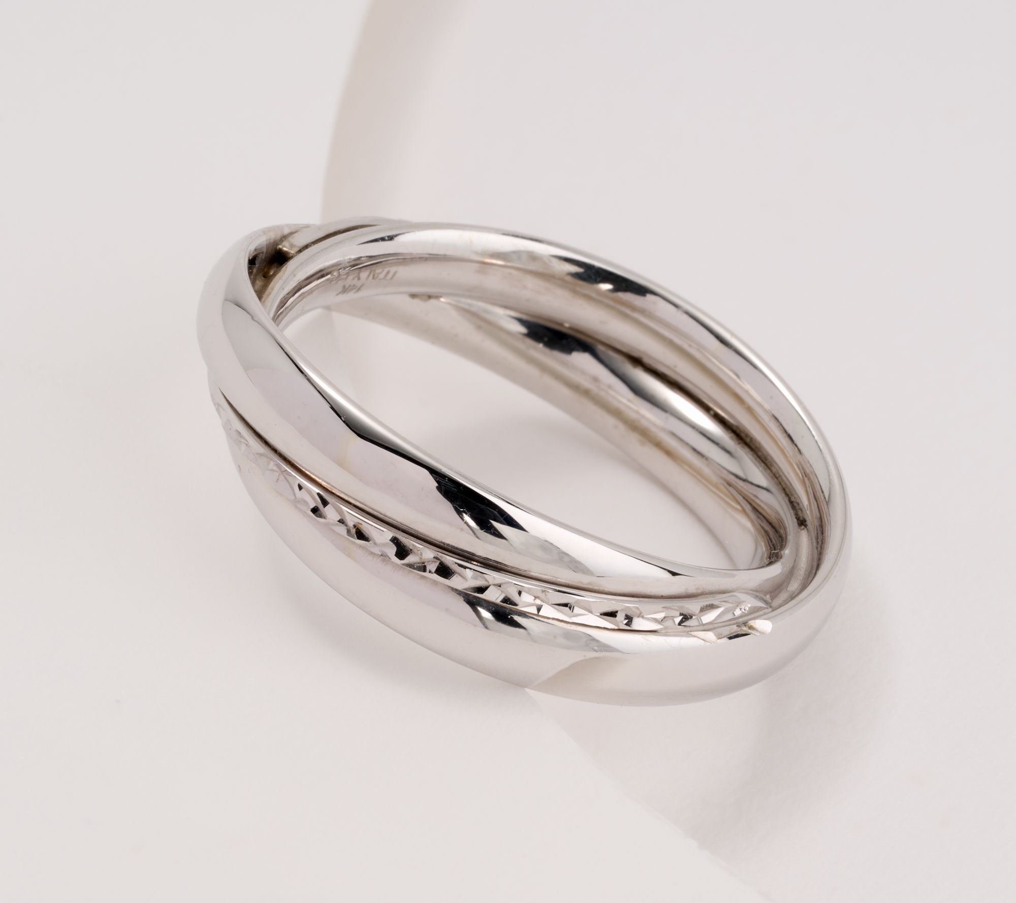 EternaGold Diamond-Cut & Polished Rolling Ring, 14K Gold
