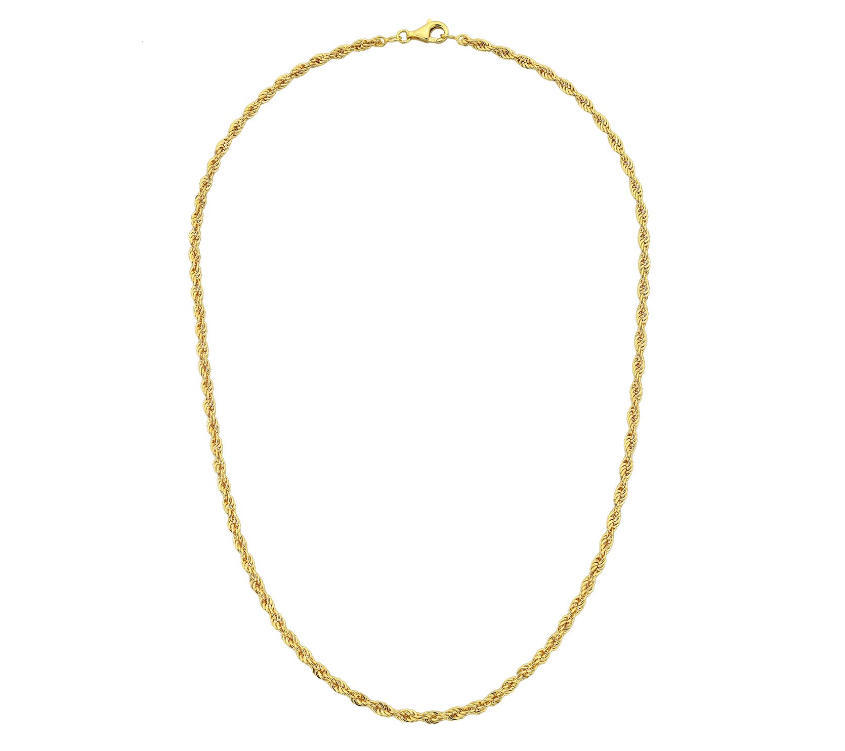 Silver Style Solid Rope Chain 18" Necklace, Sterling