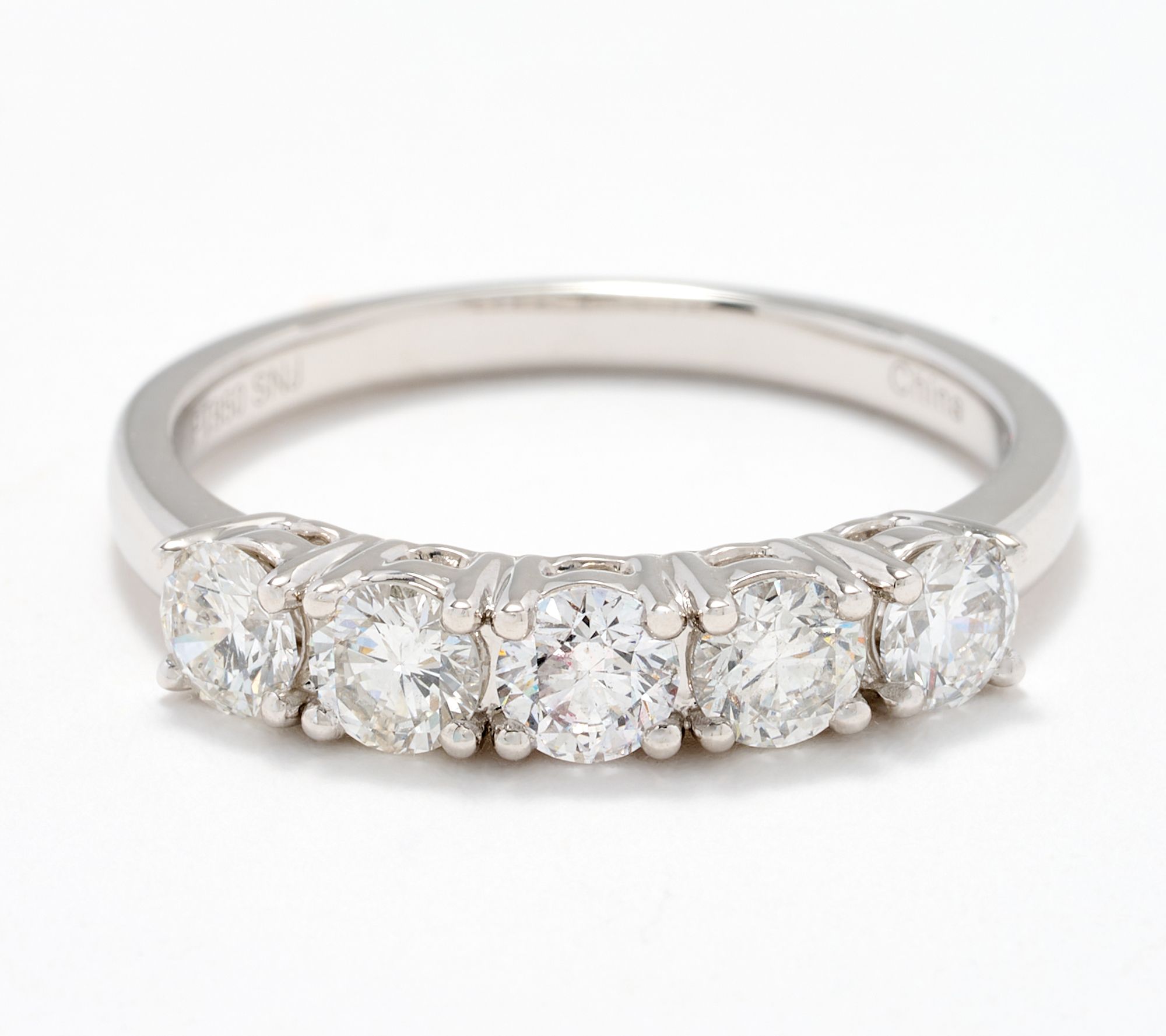 Affinity Diamonds 5 Stone 1 cttw Band Ring Platinum