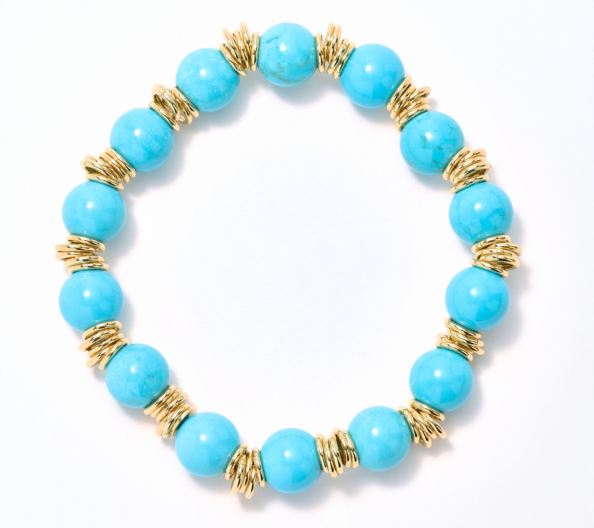 David Markstein Bronze Gemstone Bead & Rondels Stretch Bracelets