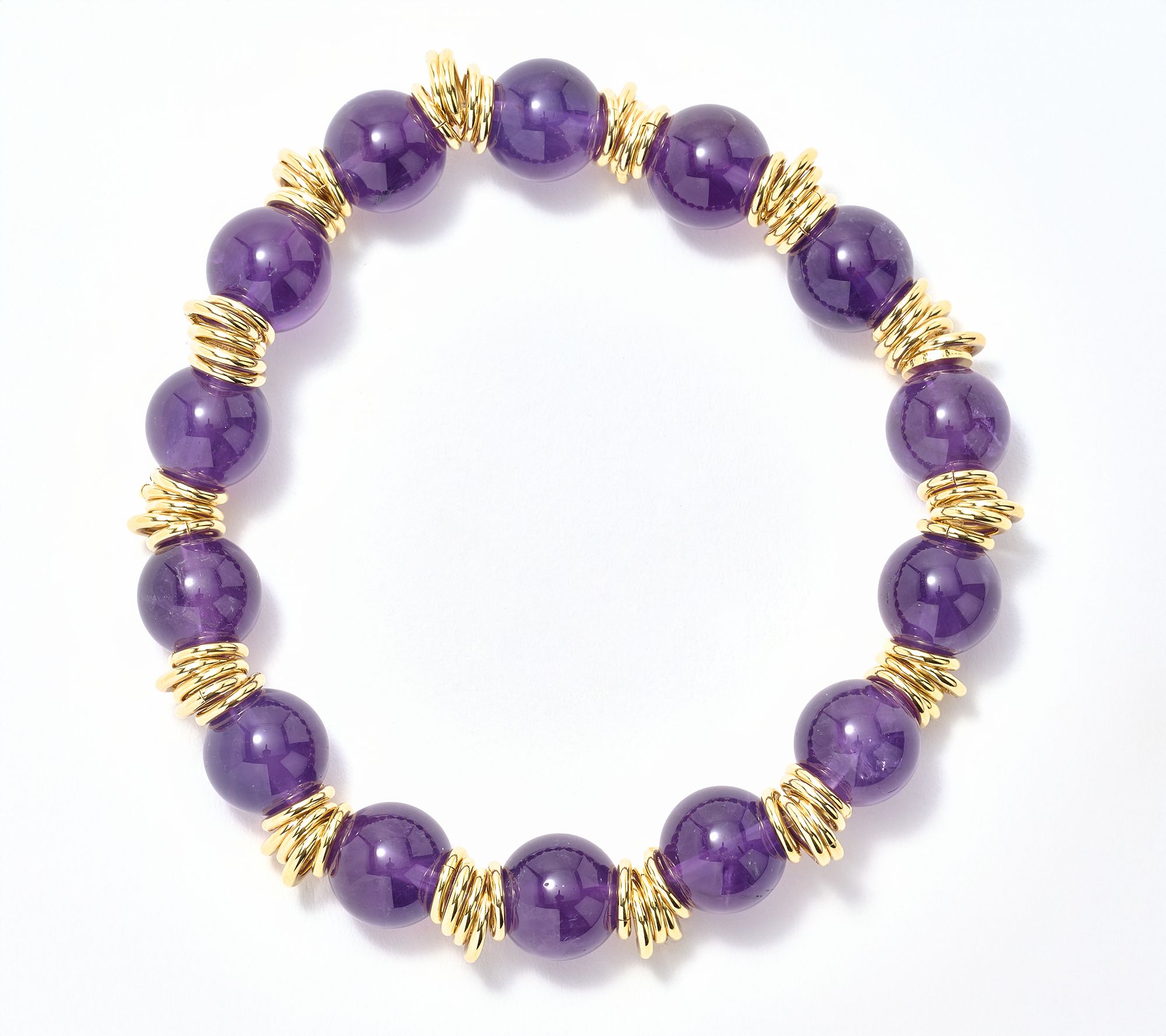 David Markstein Bronze Gemstone Bead & Rondels Stretch Bracelets