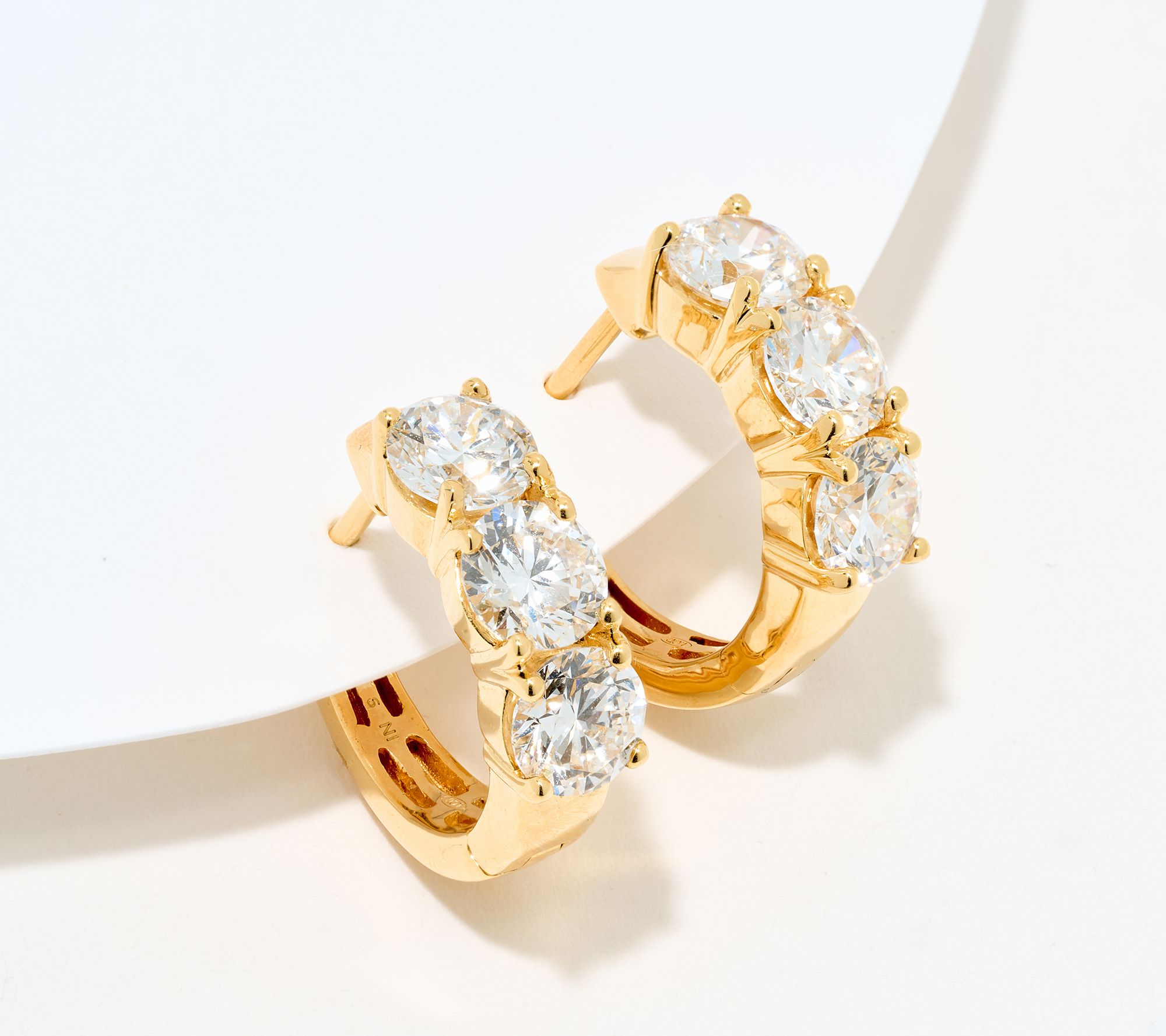 Fire Light Lab Grown Diamond 3.00 cttw Round Hoops, Sterling Silver